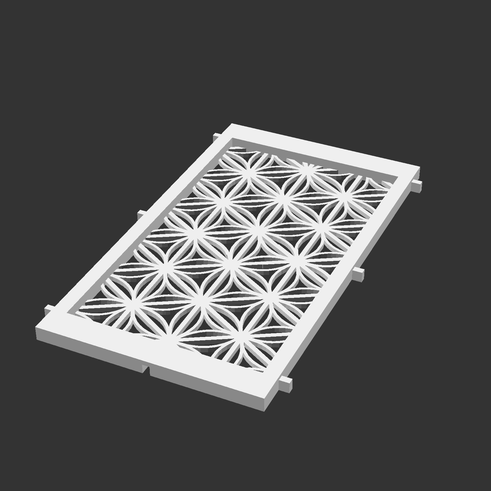 Kumiko Japanese Shoji Lantern - Shippo-kikkou 3D print model_11