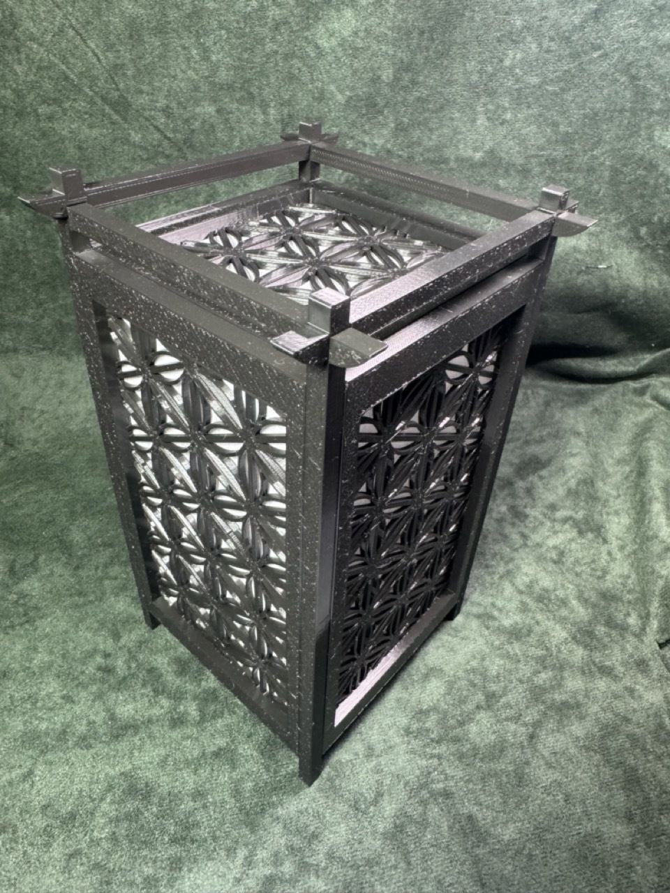 Kumiko Japanese Shoji Lantern - Shippo-kikkou 3D print model_3