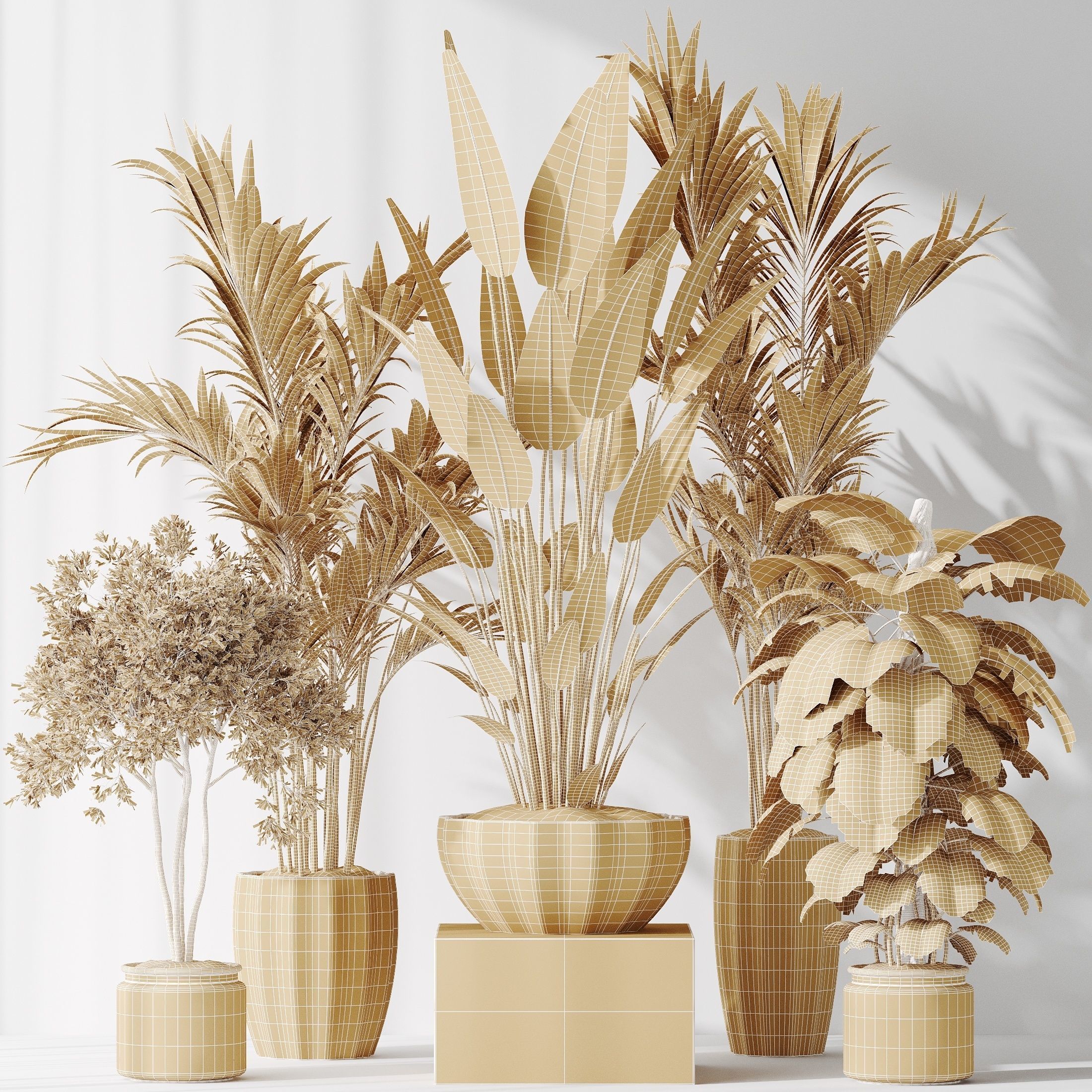 12 Different SETS of Plant Indoor SET VOL153 3D Model Collection_52