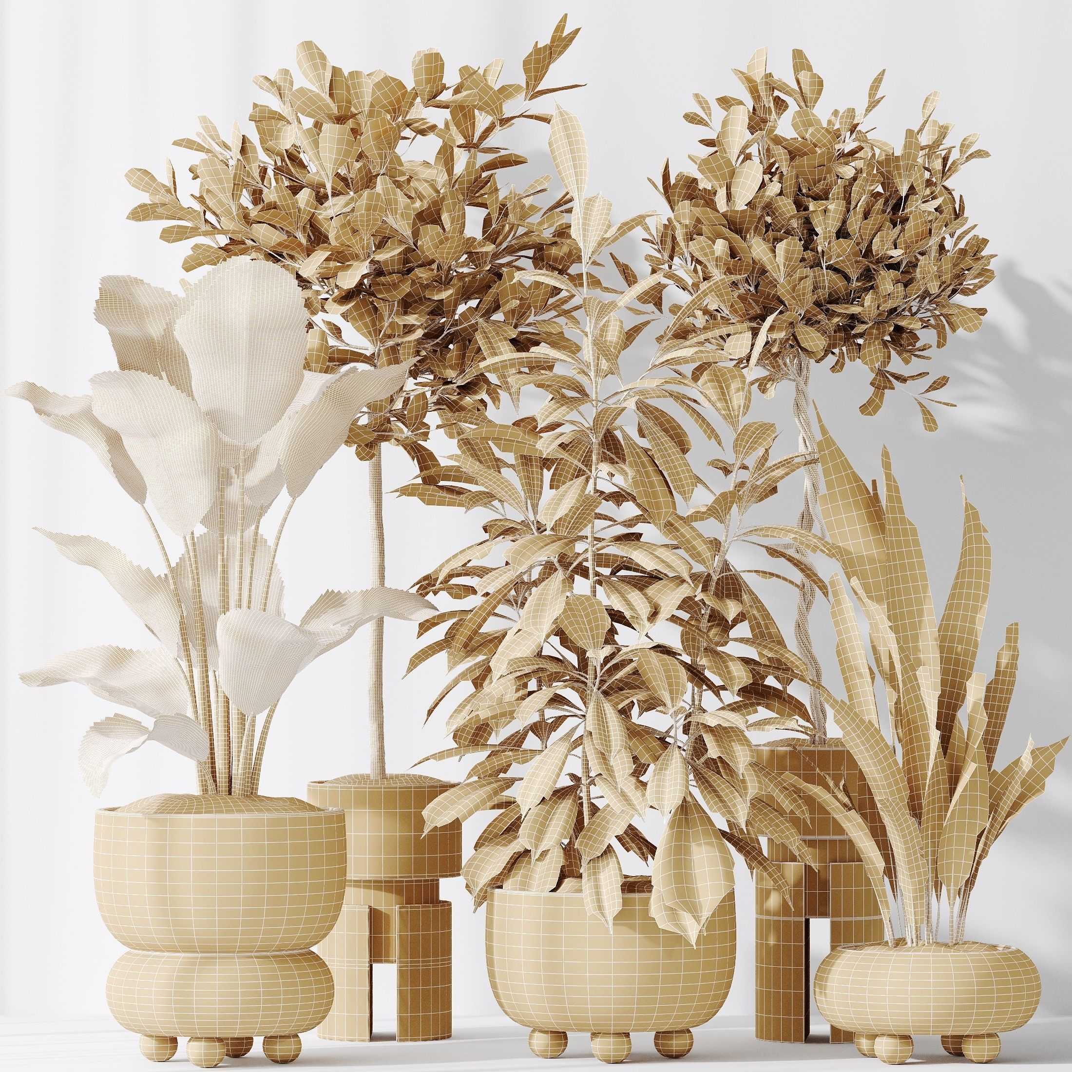 12 Different SETS of Plant Indoor SET VOL153 3D Model Collection_51
