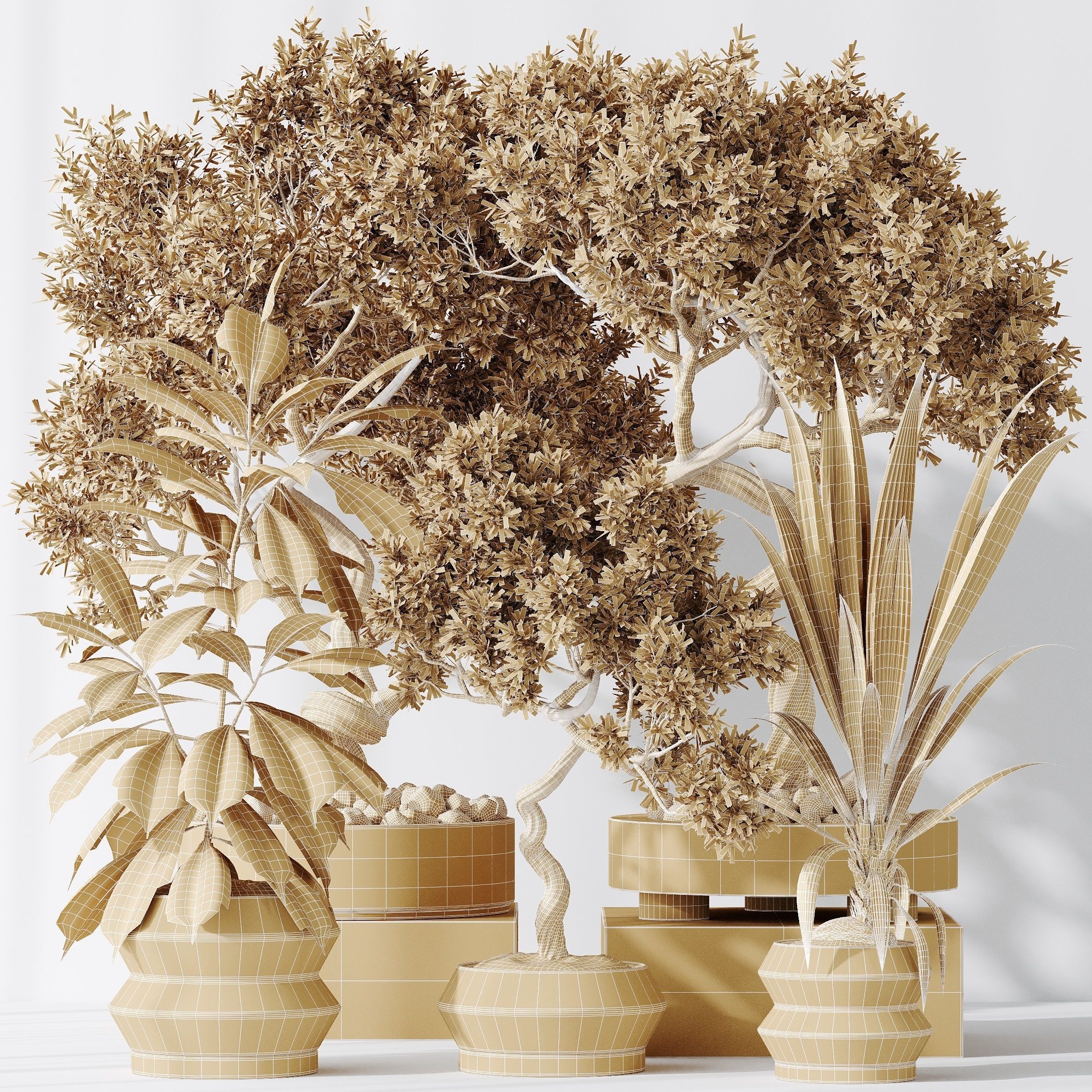12 Different SETS of Plant Indoor SET VOL153 3D Model Collection_59
