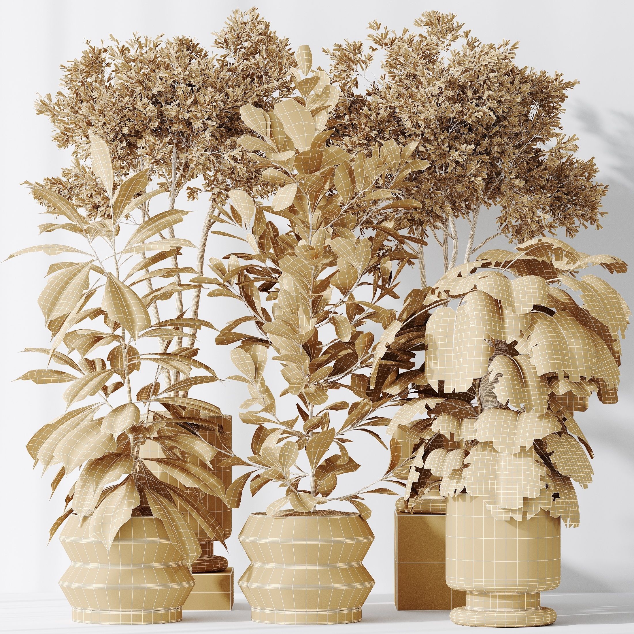 12 Different SETS of Plant Indoor SET VOL153 3D Model Collection_56