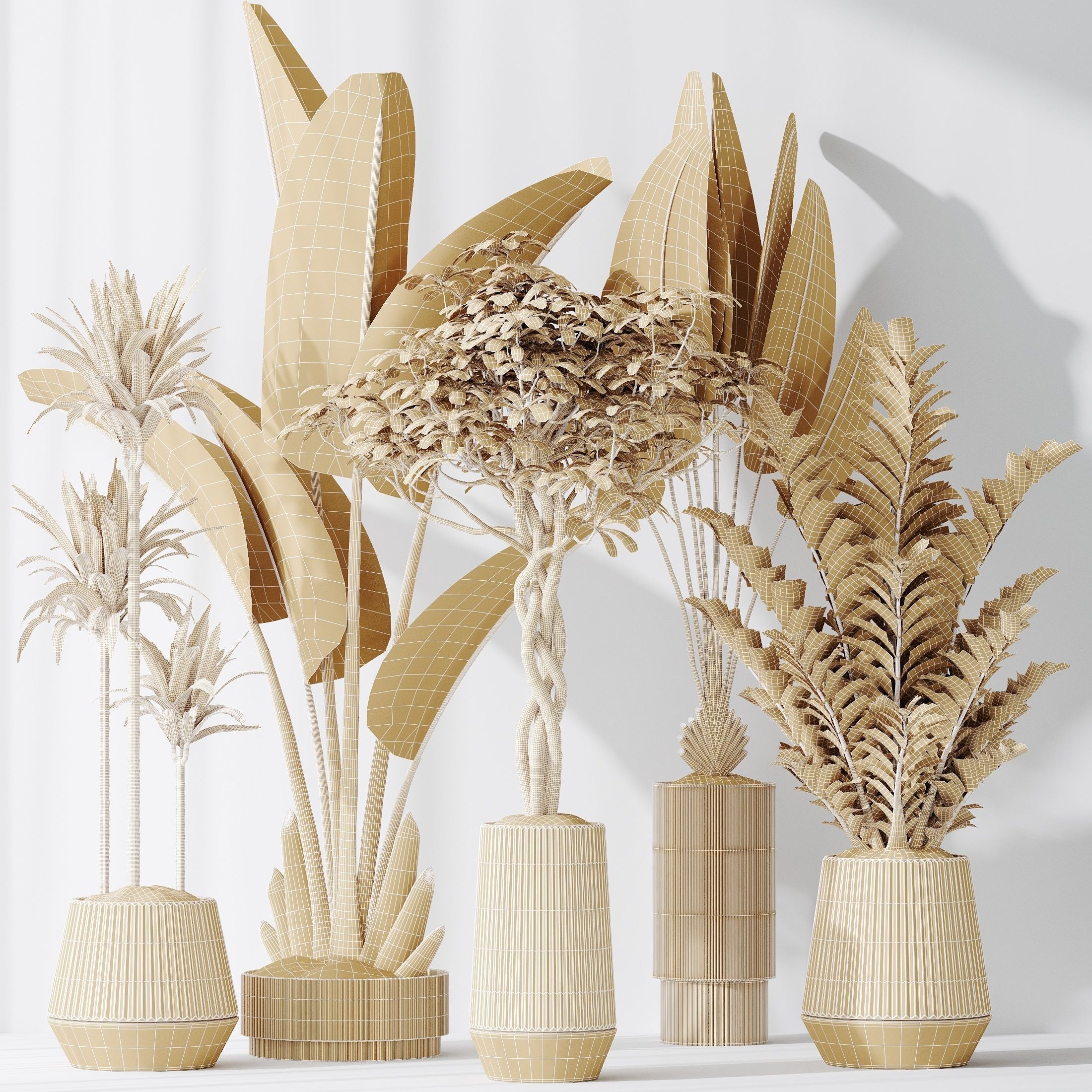 12 Different SETS of Plant Indoor SET VOL153 3D Model Collection_47