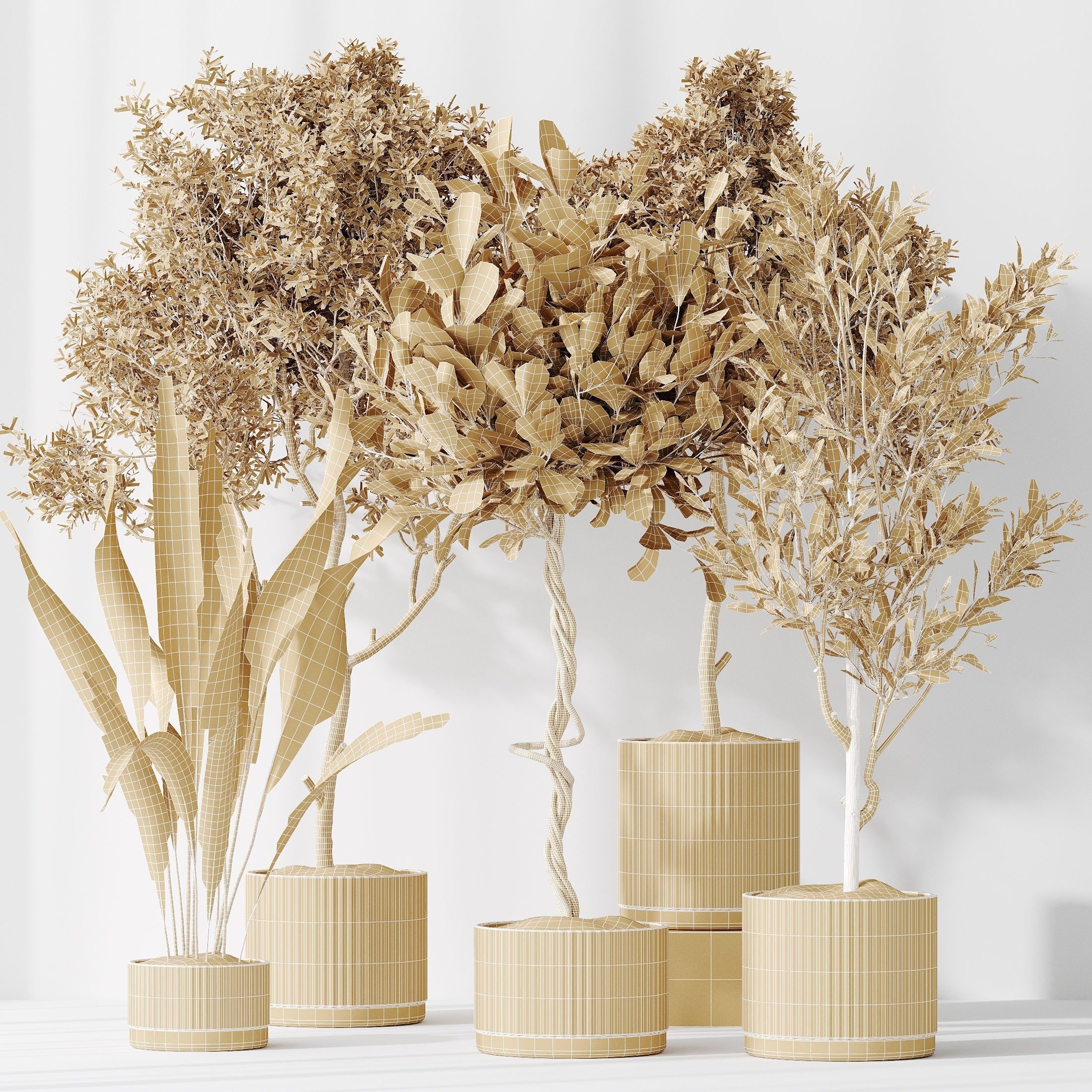 12 Different SETS of Plant Indoor SET VOL153 3D Model Collection_49