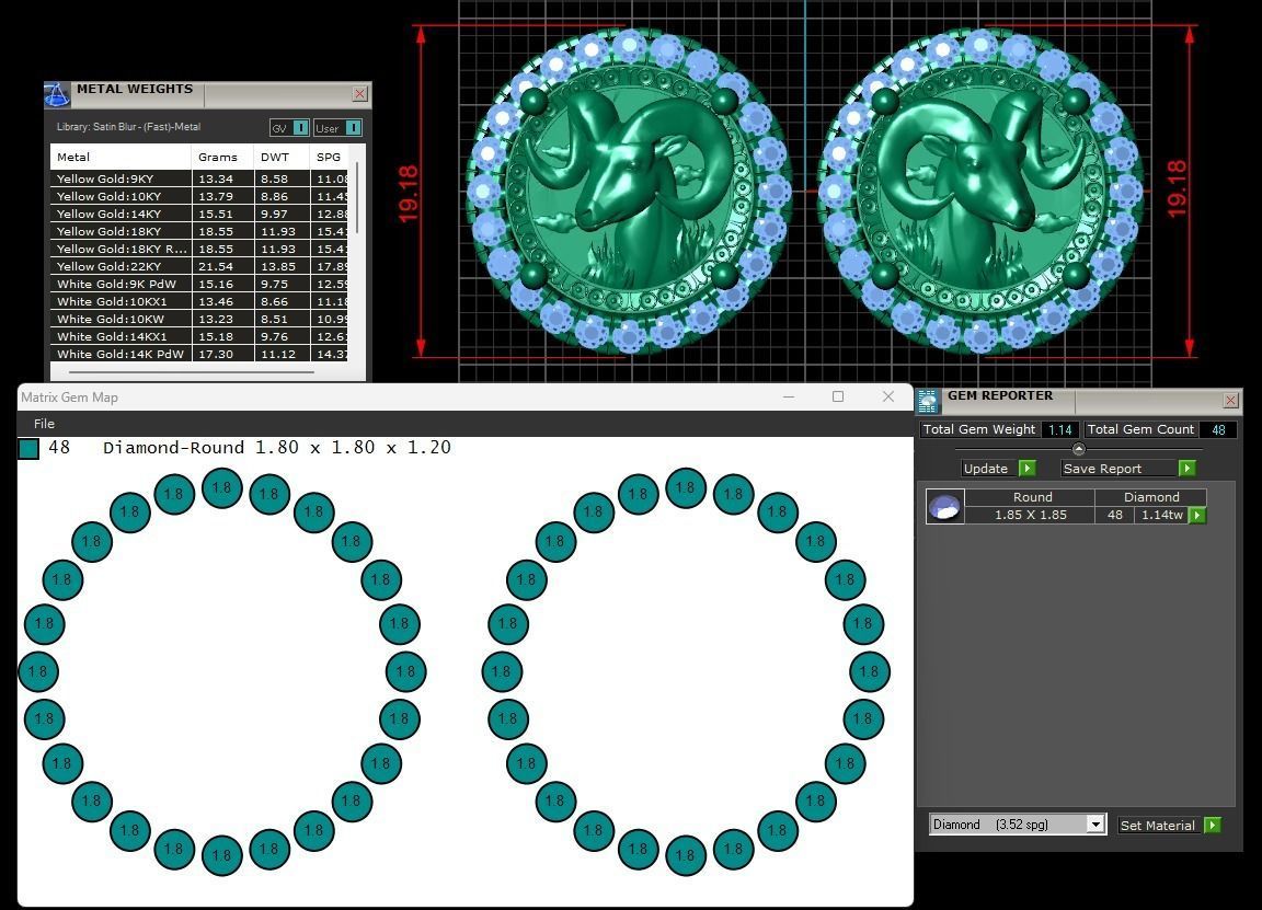 Zodiac sign Aries Horoscope earring 3d print Model 3D print model_13