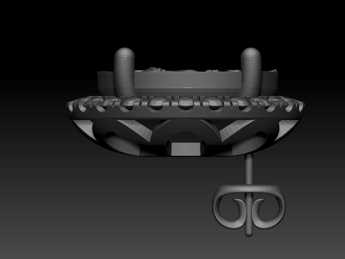 GEMINI ZODIAC ROUND Horoscope earring 3d Print Model 3D print model_10