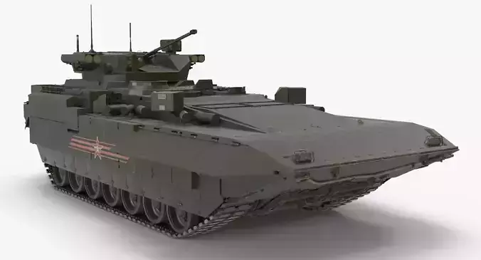T-15 Armata Green Clean Low-poly 3D model
