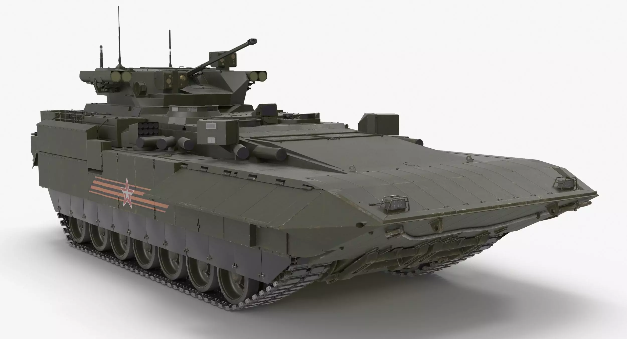 T-15 Armata Green Clean Low-poly 3D model_0