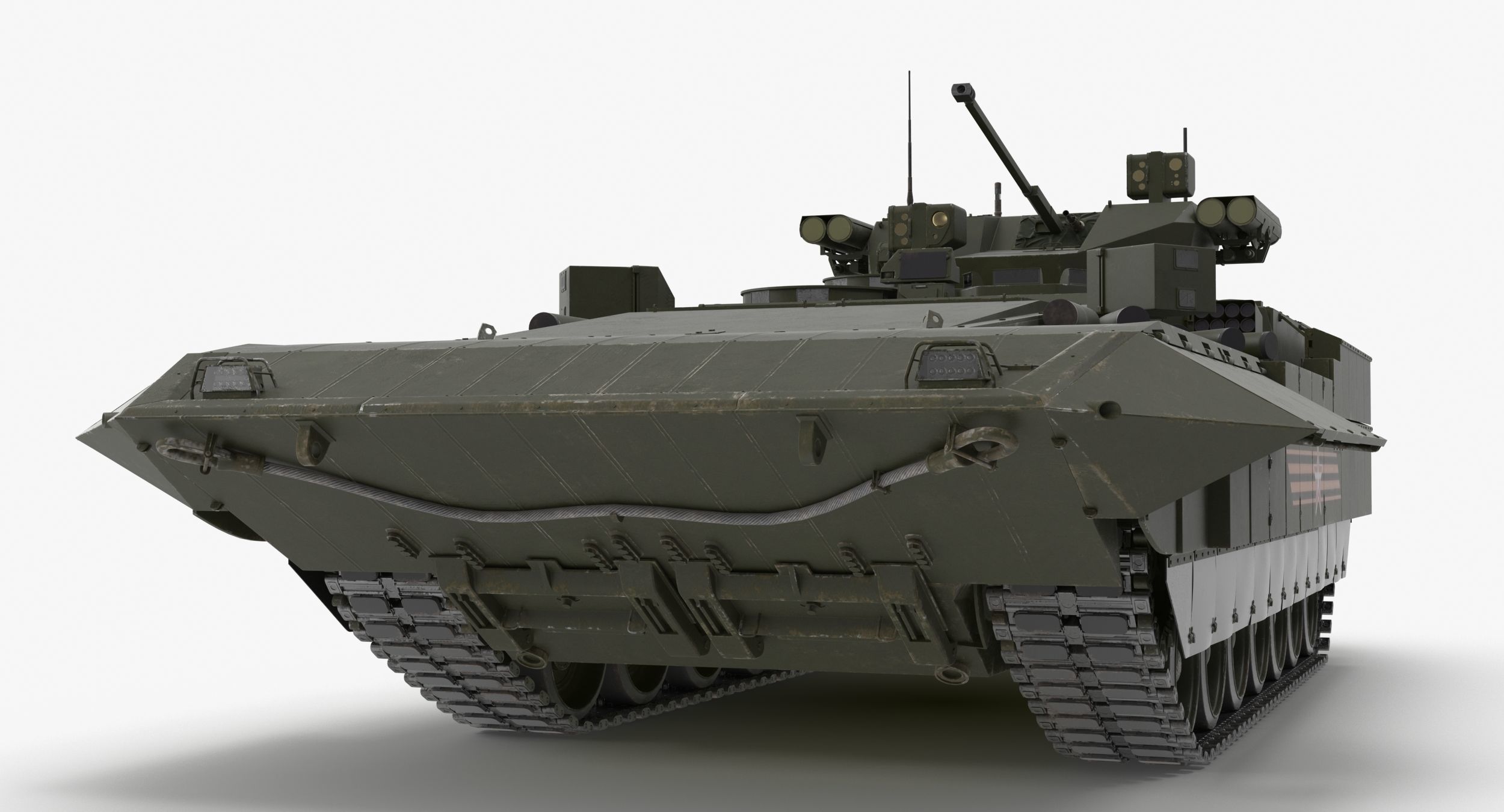 T-15 Armata Green Clean Low-poly 3D model_7