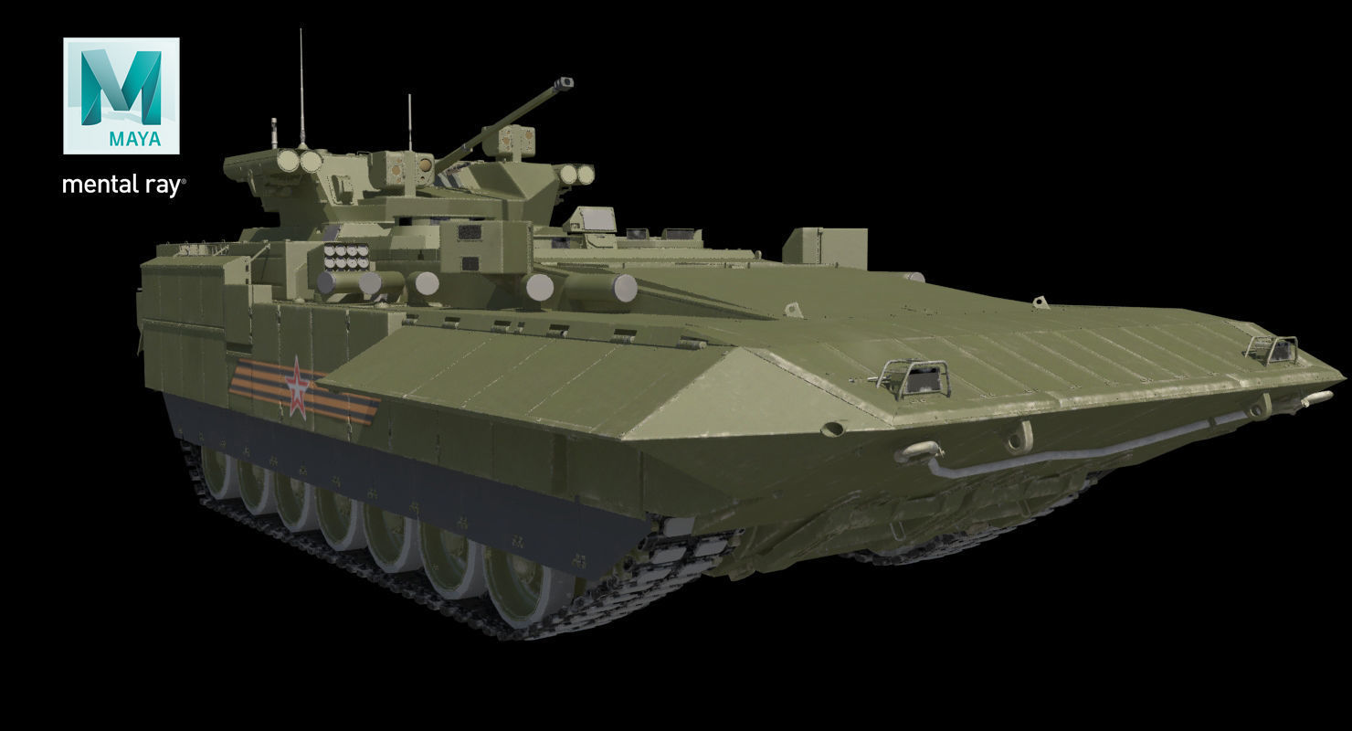 T-15 Armata Green Clean Low-poly 3D model_32