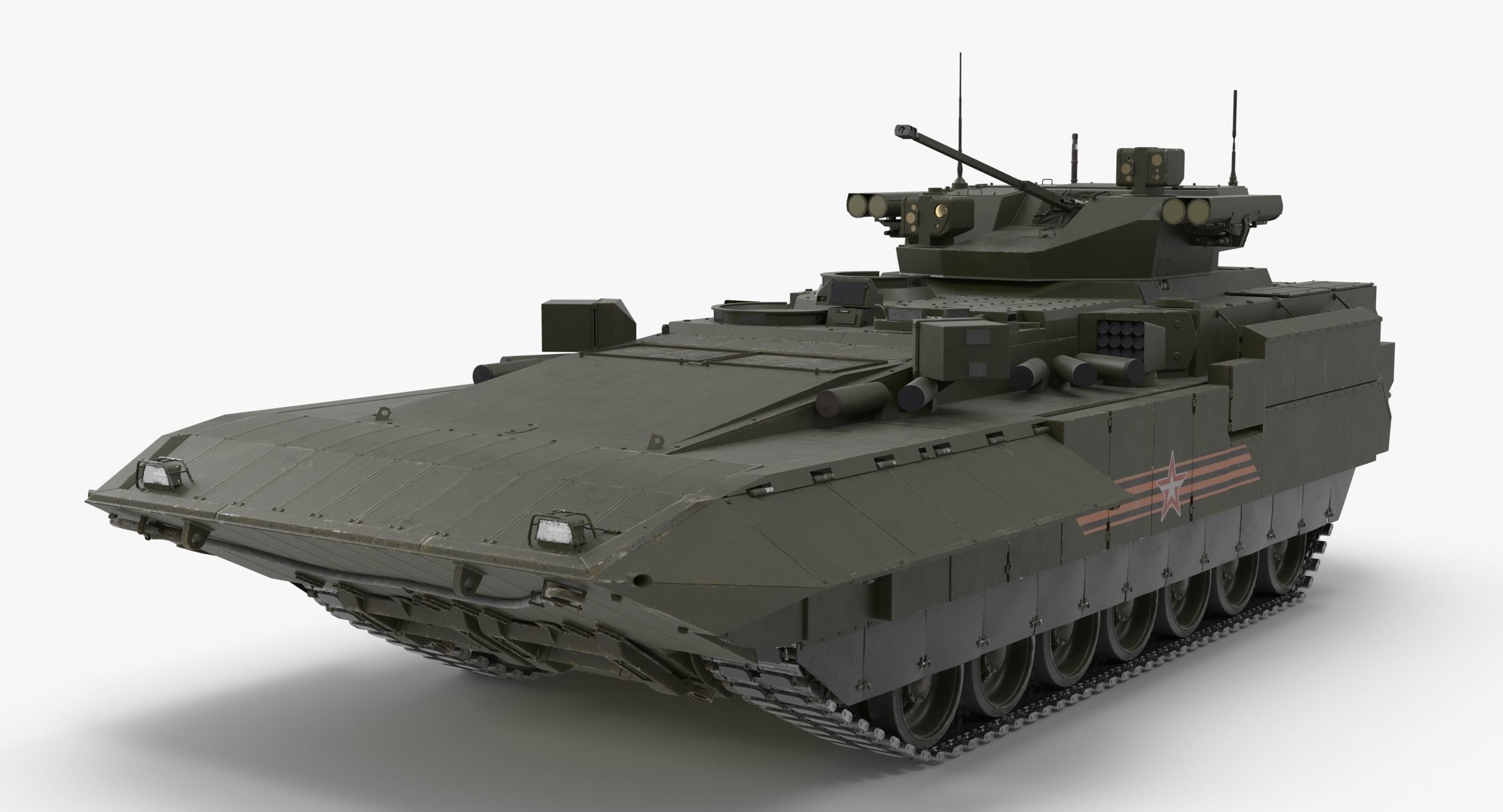 T-15 Armata Green Clean Low-poly 3D model_10