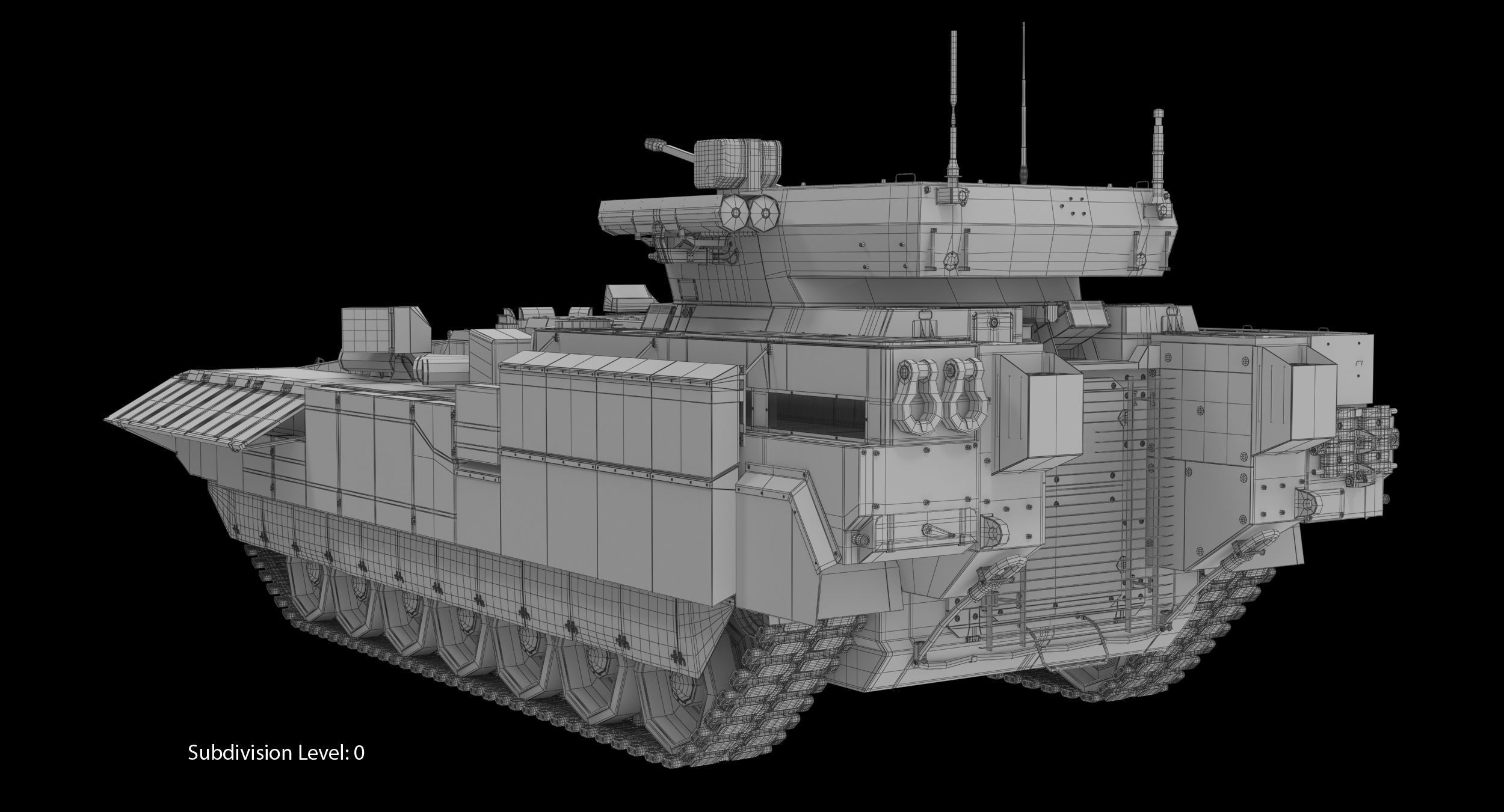 T-15 Armata Green Clean Low-poly 3D model_17