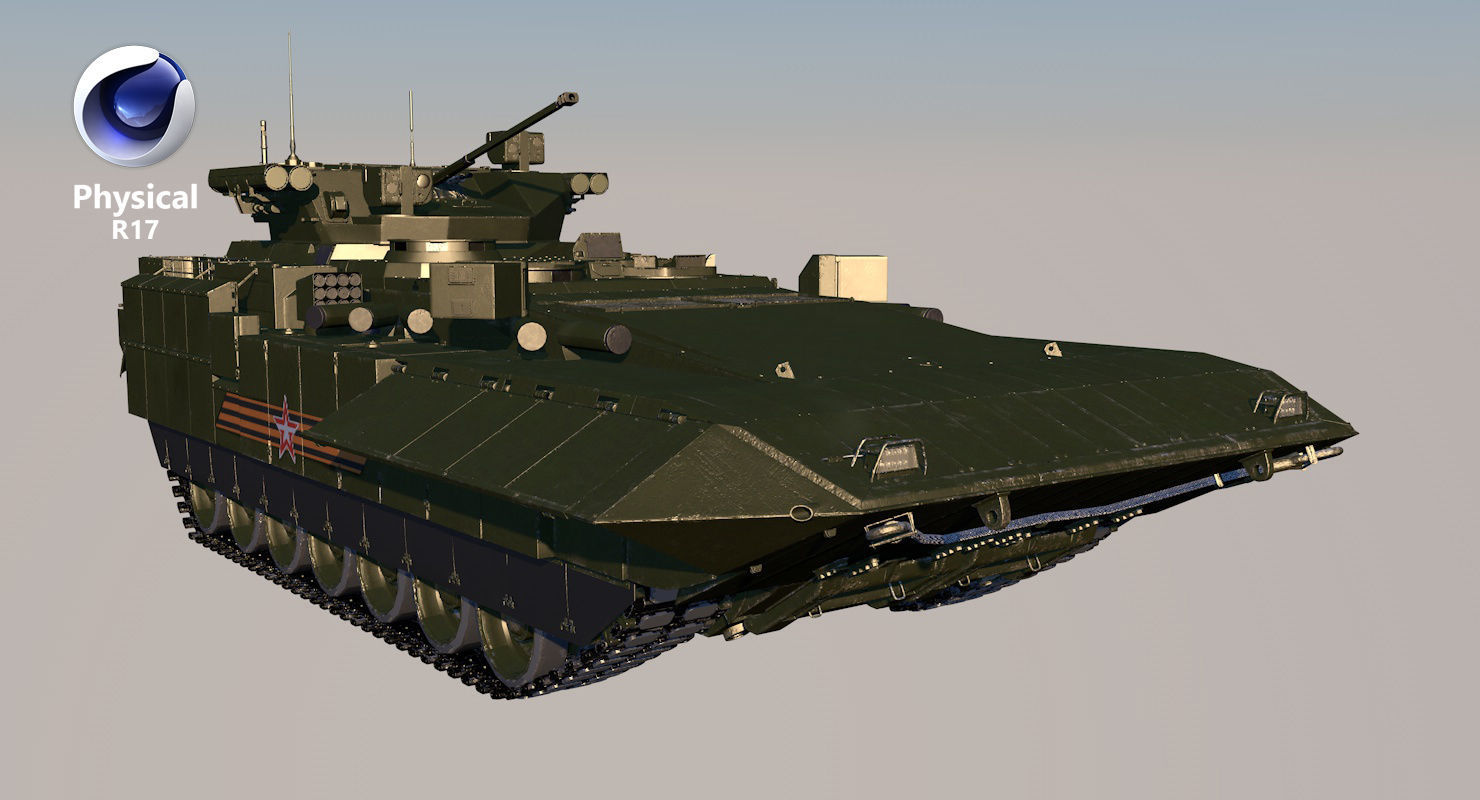 T-15 Armata Green Clean Low-poly 3D model_35