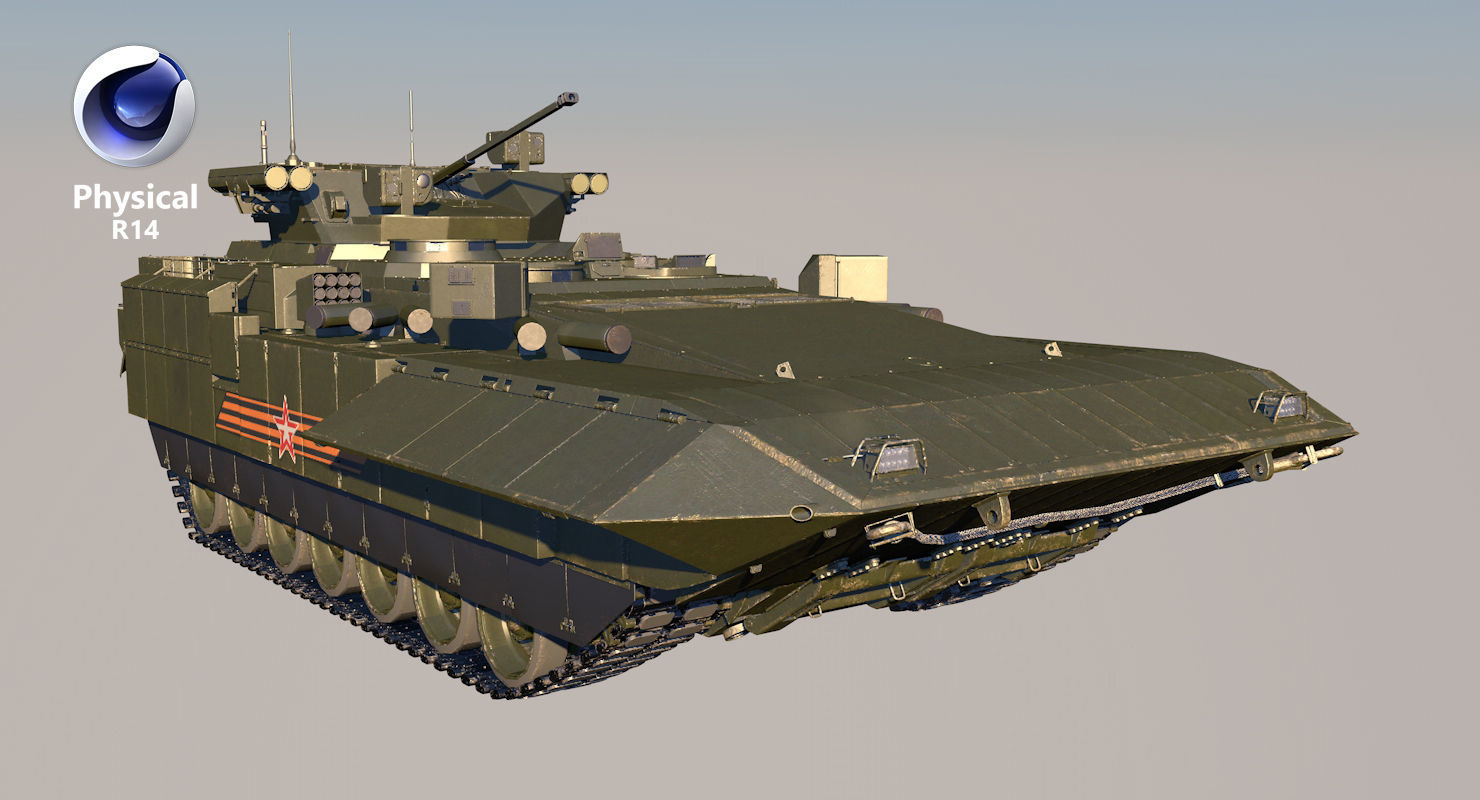 T-15 Armata Green Clean Low-poly 3D model_34
