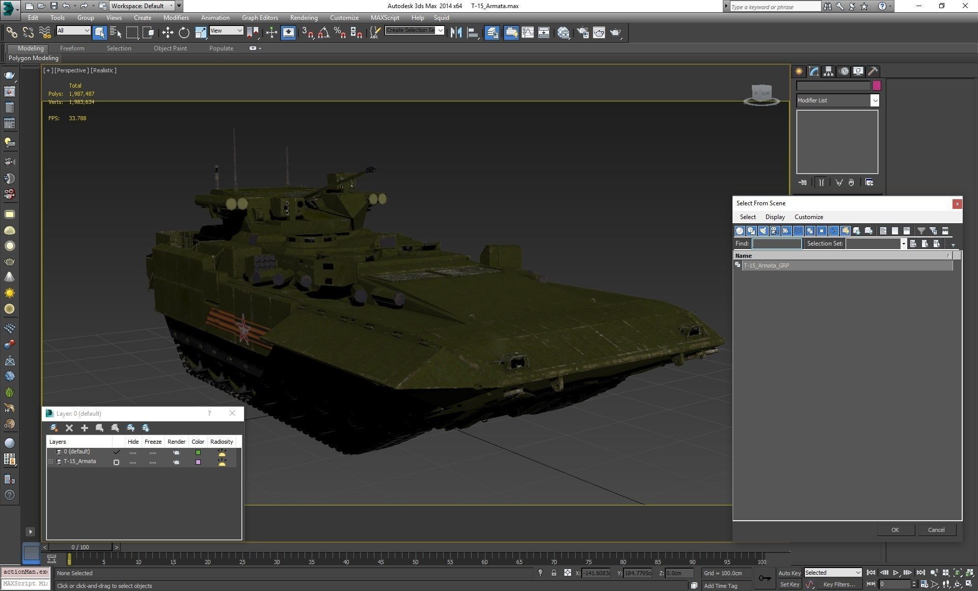 T-15 Armata Green Clean Low-poly 3D model_31