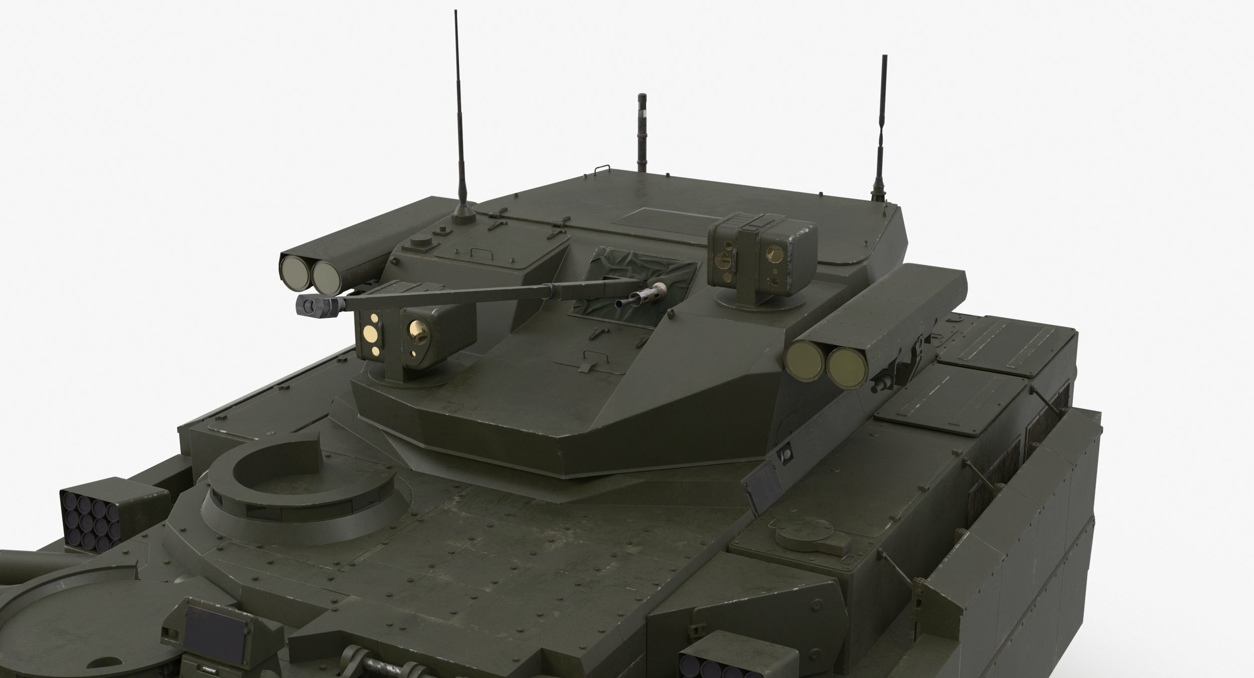 T-15 Armata Green Clean Low-poly 3D model_8