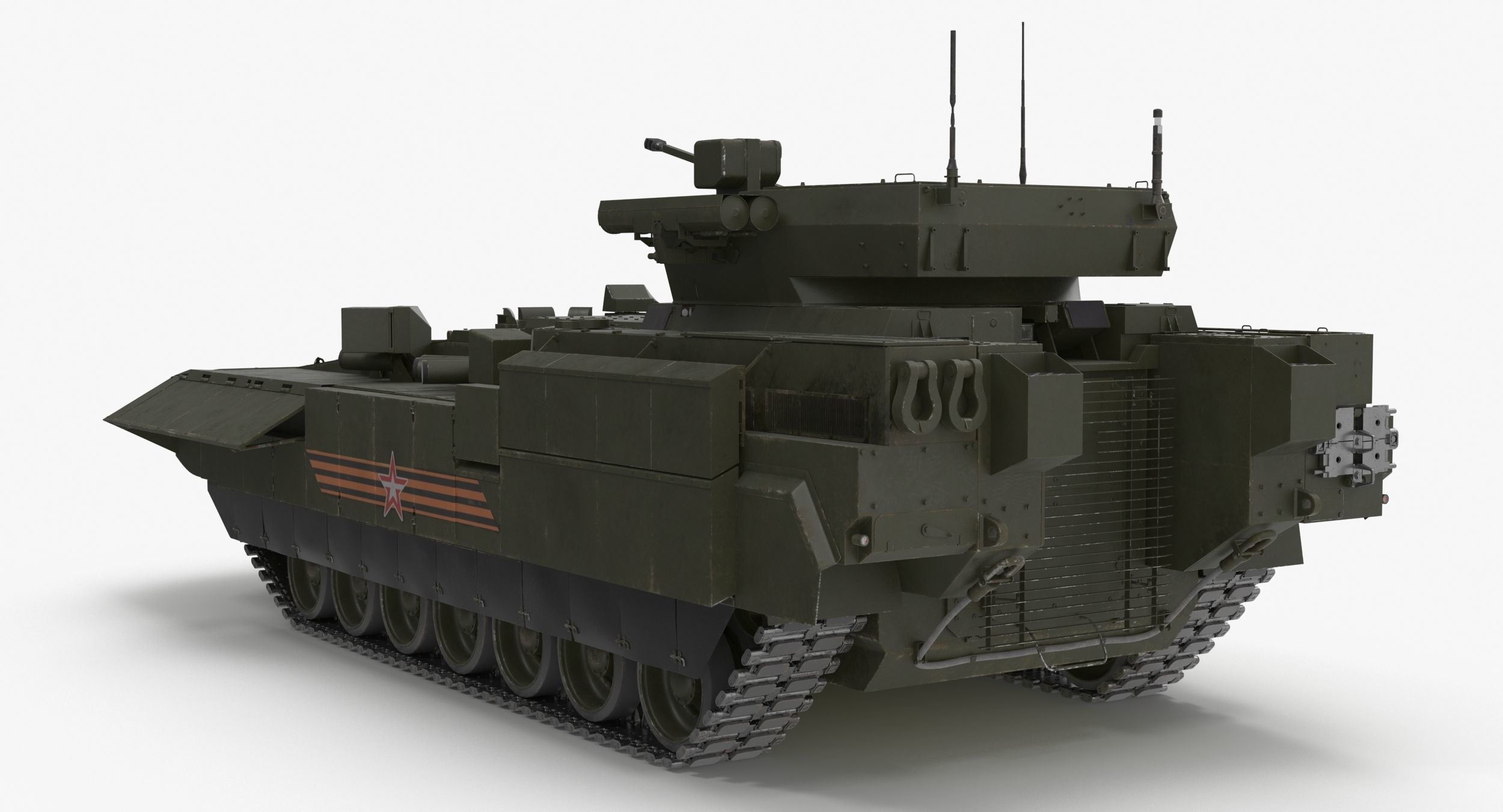 T-15 Armata Green Clean Low-poly 3D model_5