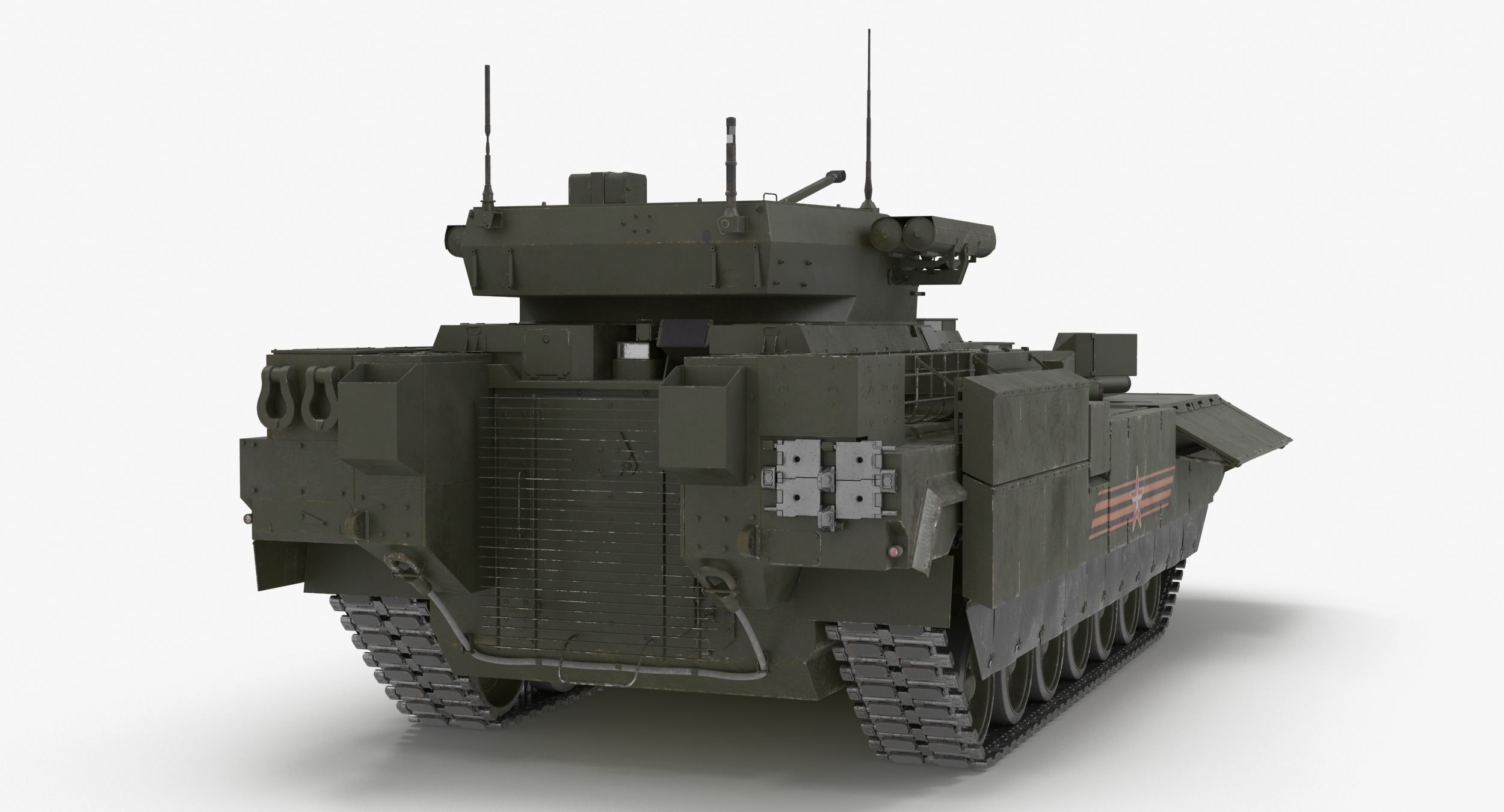 T-15 Armata Green Clean Low-poly 3D model_4