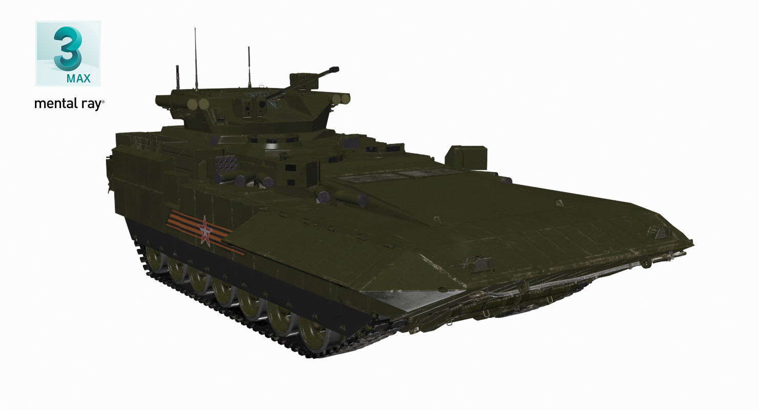 T-15 Armata Green Clean Low-poly 3D model_30