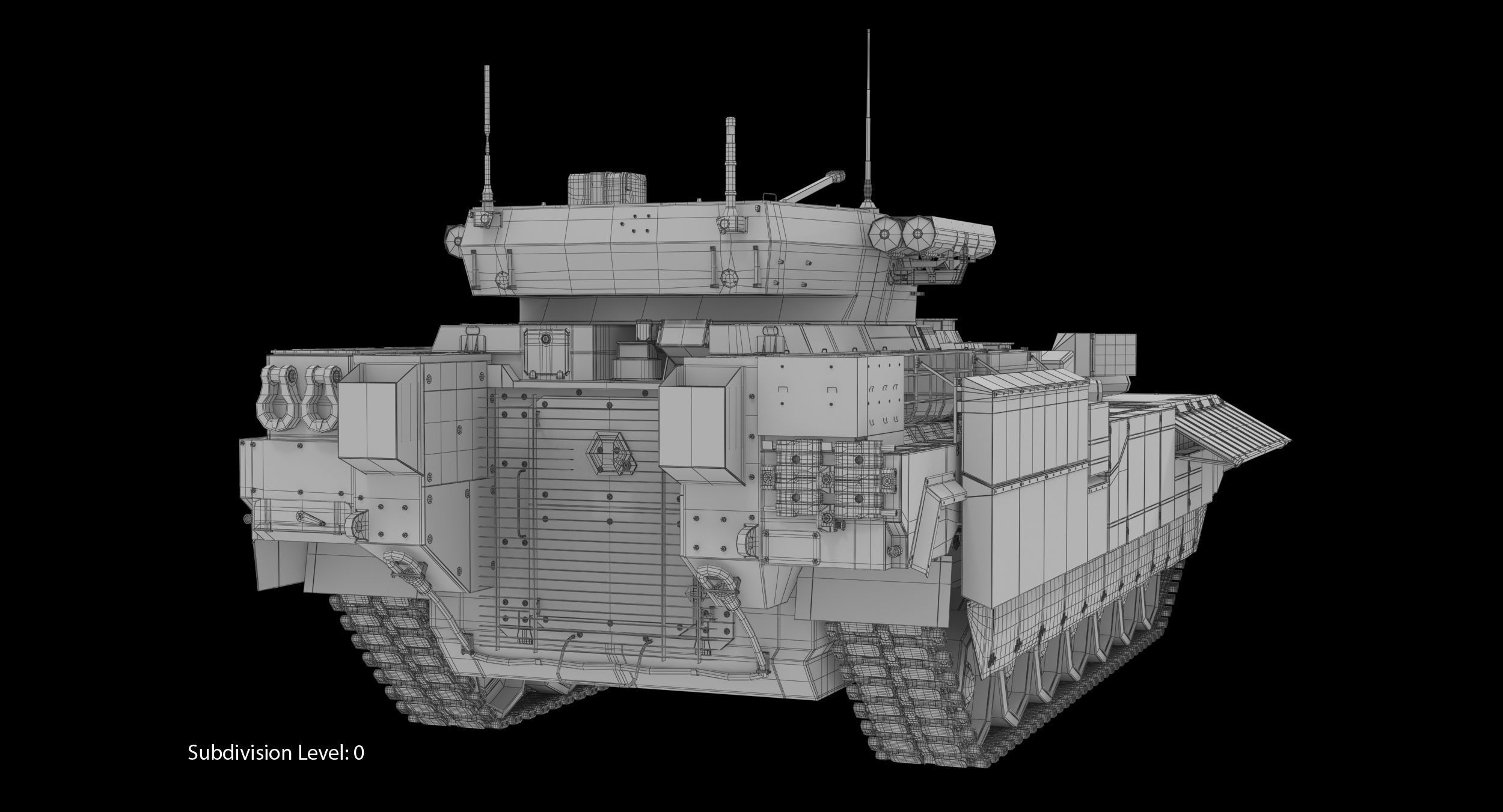 T-15 Armata Green Clean Low-poly 3D model_15