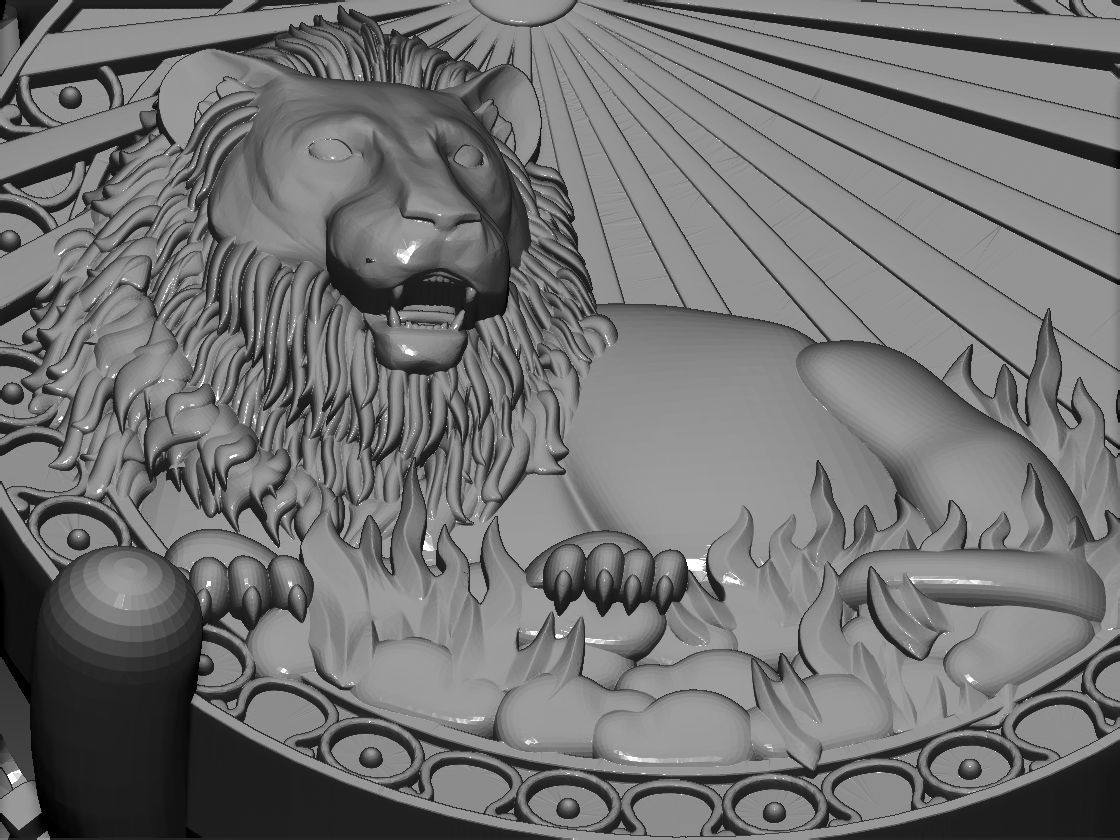 Zodiac sign Lion Horoscope earring 3d Print Model 3D print model_1