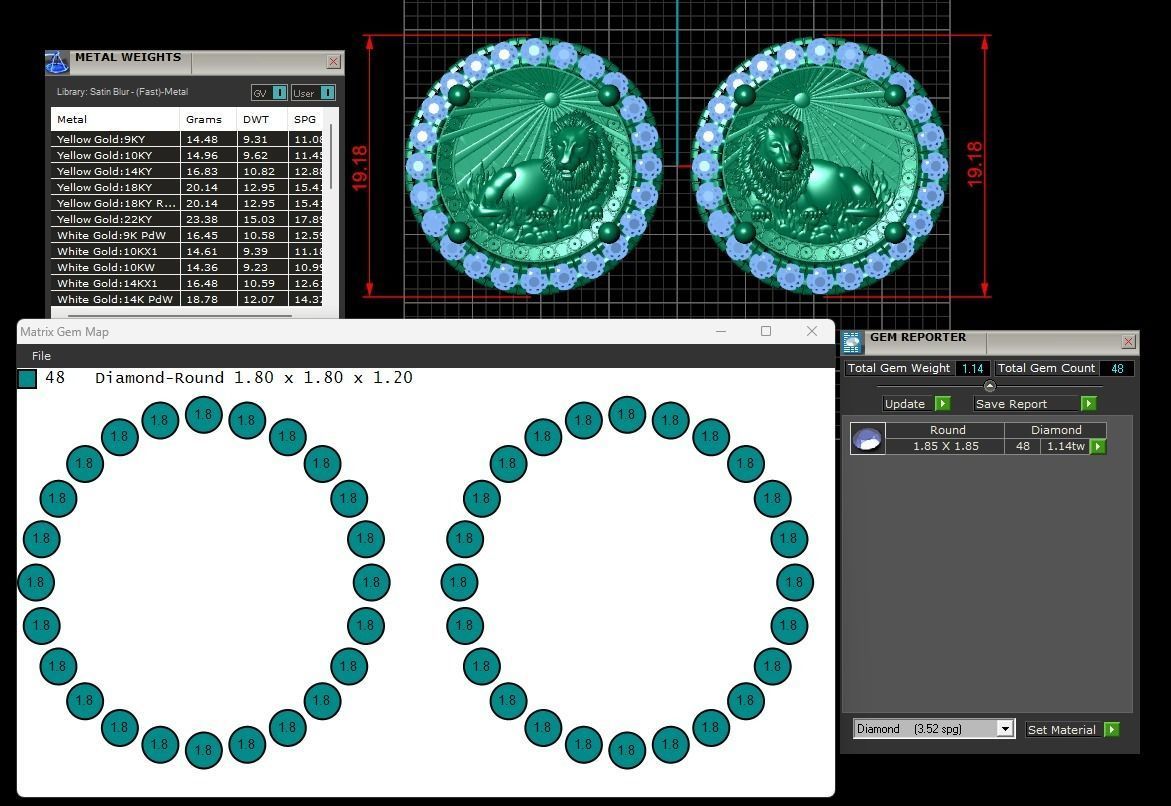 Zodiac sign Lion Horoscope earring 3d Print Model 3D print model_12