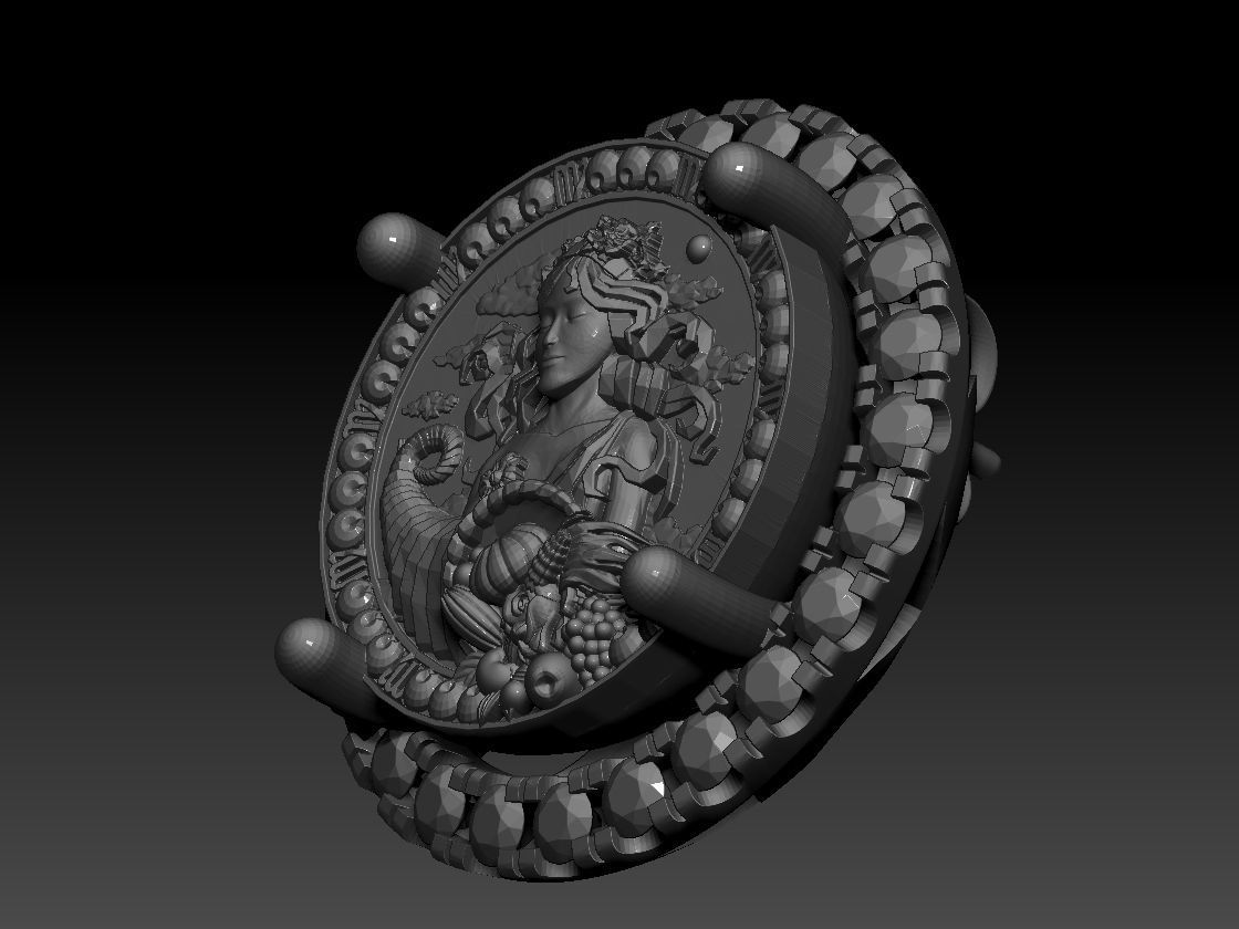 Zodiac sign Virgo Horoscope earring 3D print model 3D print model_5