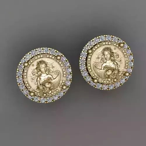 Zodiac sign Virgo Horoscope earring  3D print model