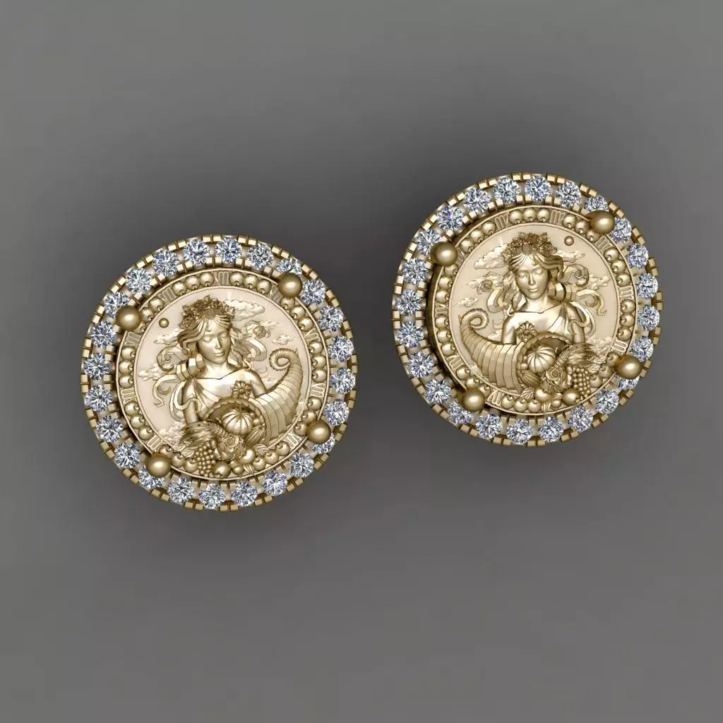 Zodiac sign Virgo Horoscope earring 3D print model 3D print model_0