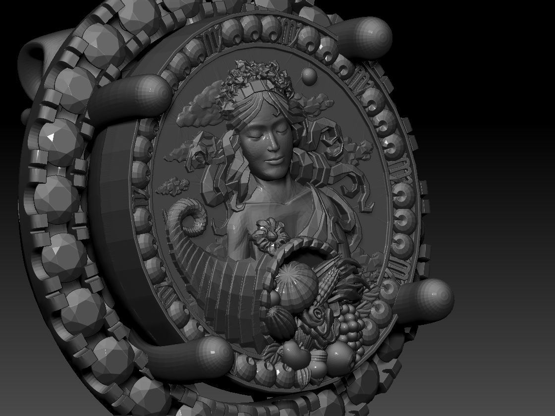 Zodiac sign Virgo Horoscope earring 3D print model 3D print model_6