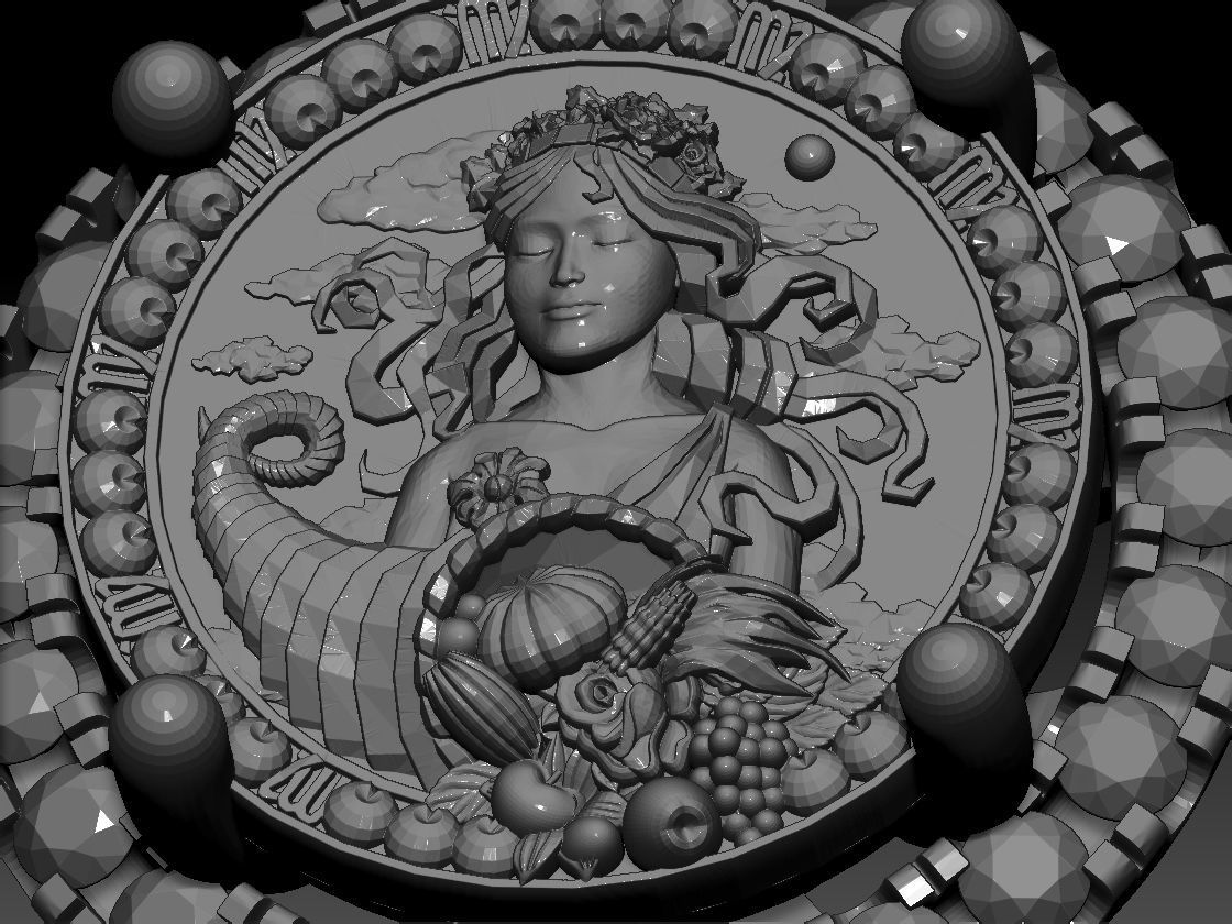 Zodiac sign Virgo Horoscope earring 3D print model 3D print model_7