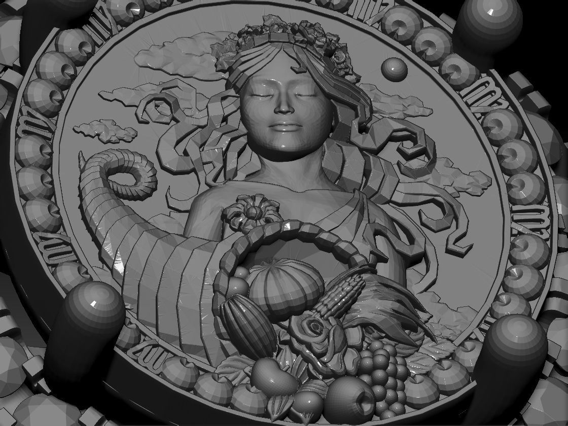 Zodiac sign Virgo Horoscope earring 3D print model 3D print model_11