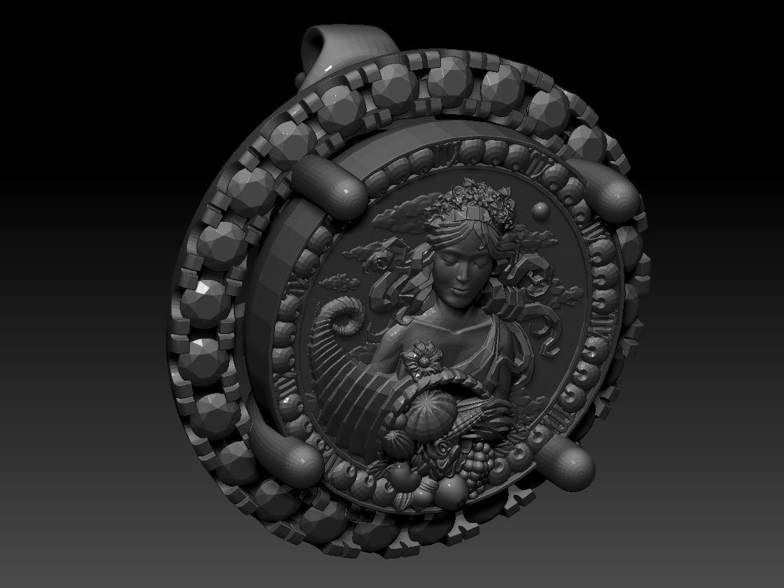 Zodiac sign Virgo Horoscope earring 3D print model 3D print model_4