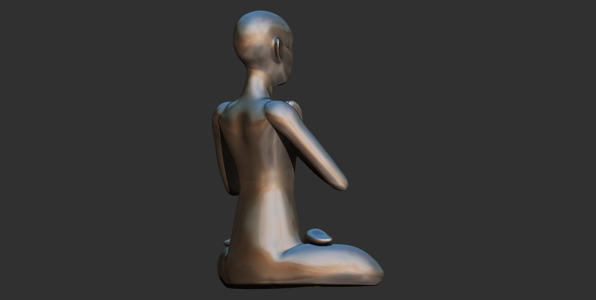  Meditation Sculpture 3D Printable model 3D print model_2