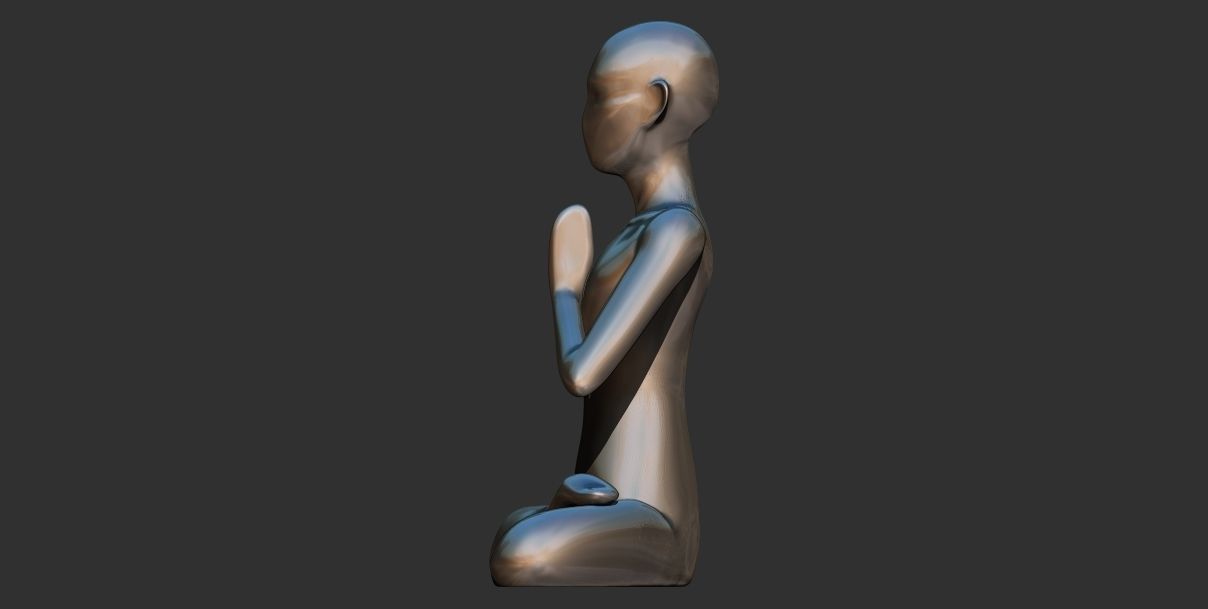  Meditation Sculpture 3D Printable model 3D print model_4