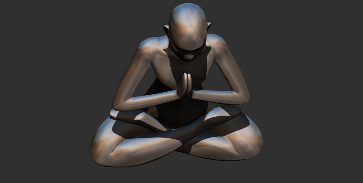  Meditation Sculpture 3D Printable model 3D print model_6