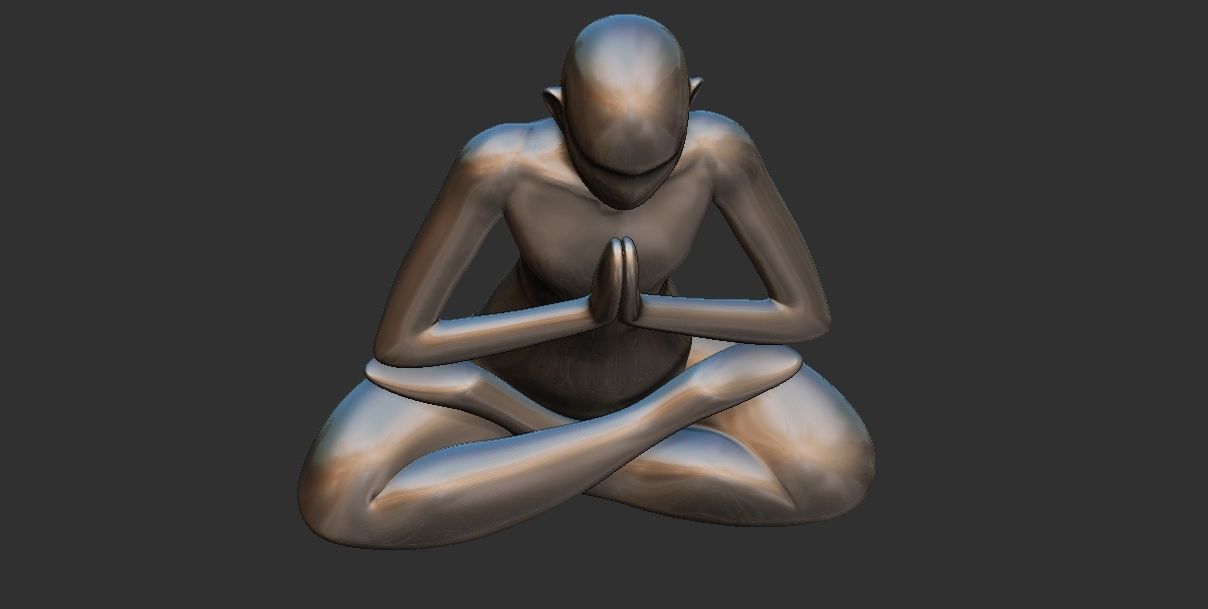  Meditation Sculpture 3D Printable model 3D print model_7