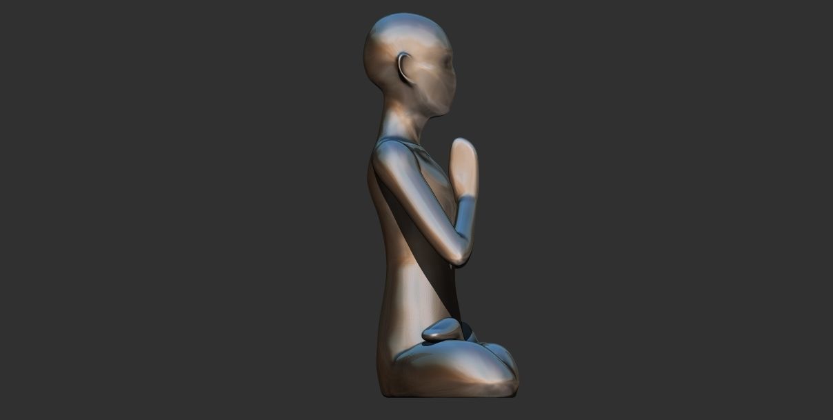  Meditation Sculpture 3D Printable model 3D print model_1