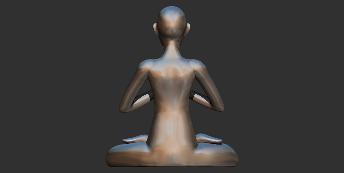  Meditation Sculpture 3D Printable model 3D print model_3