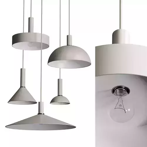 Ferm Living Collect Dome Pendant Shade Low-poly 3D model