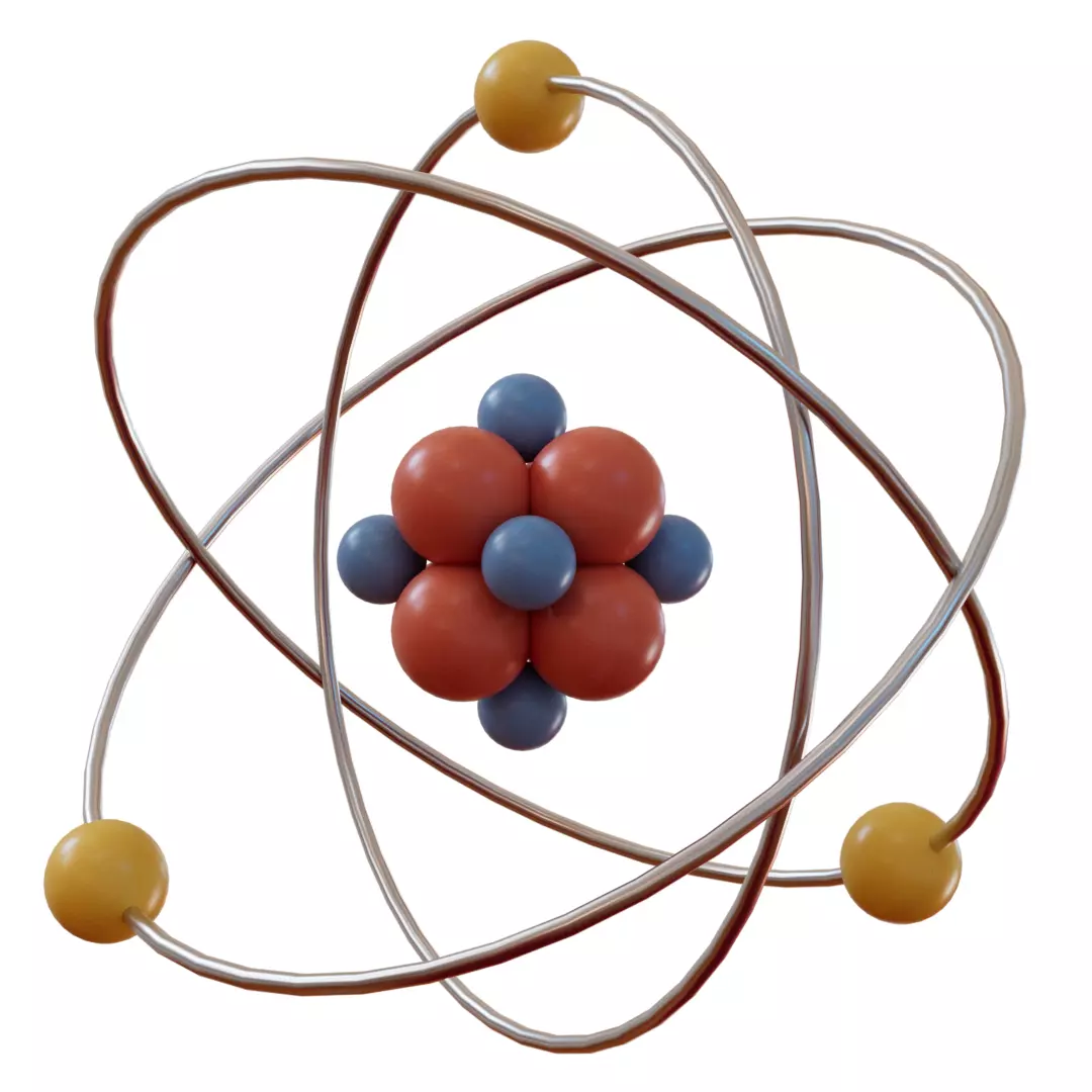 atomic Low-poly 3D model