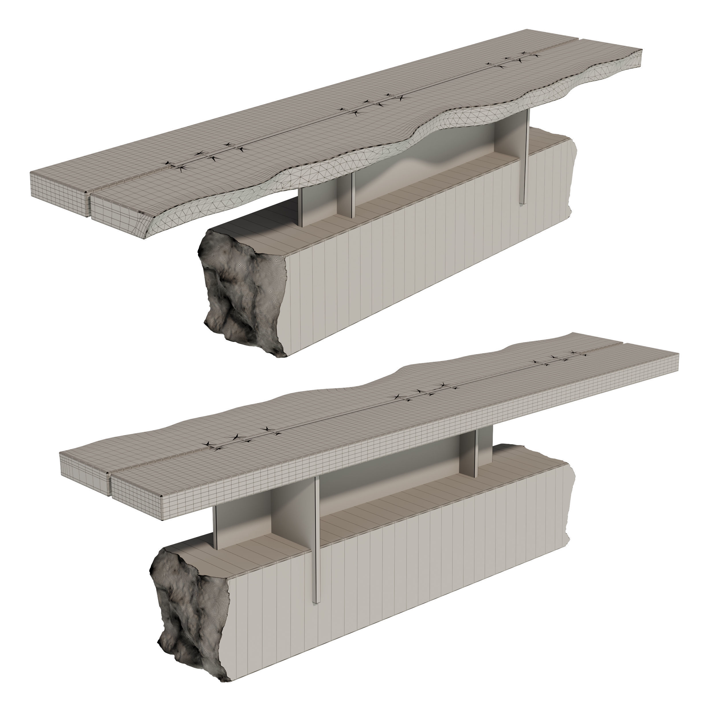 WOOD table 3D model_1