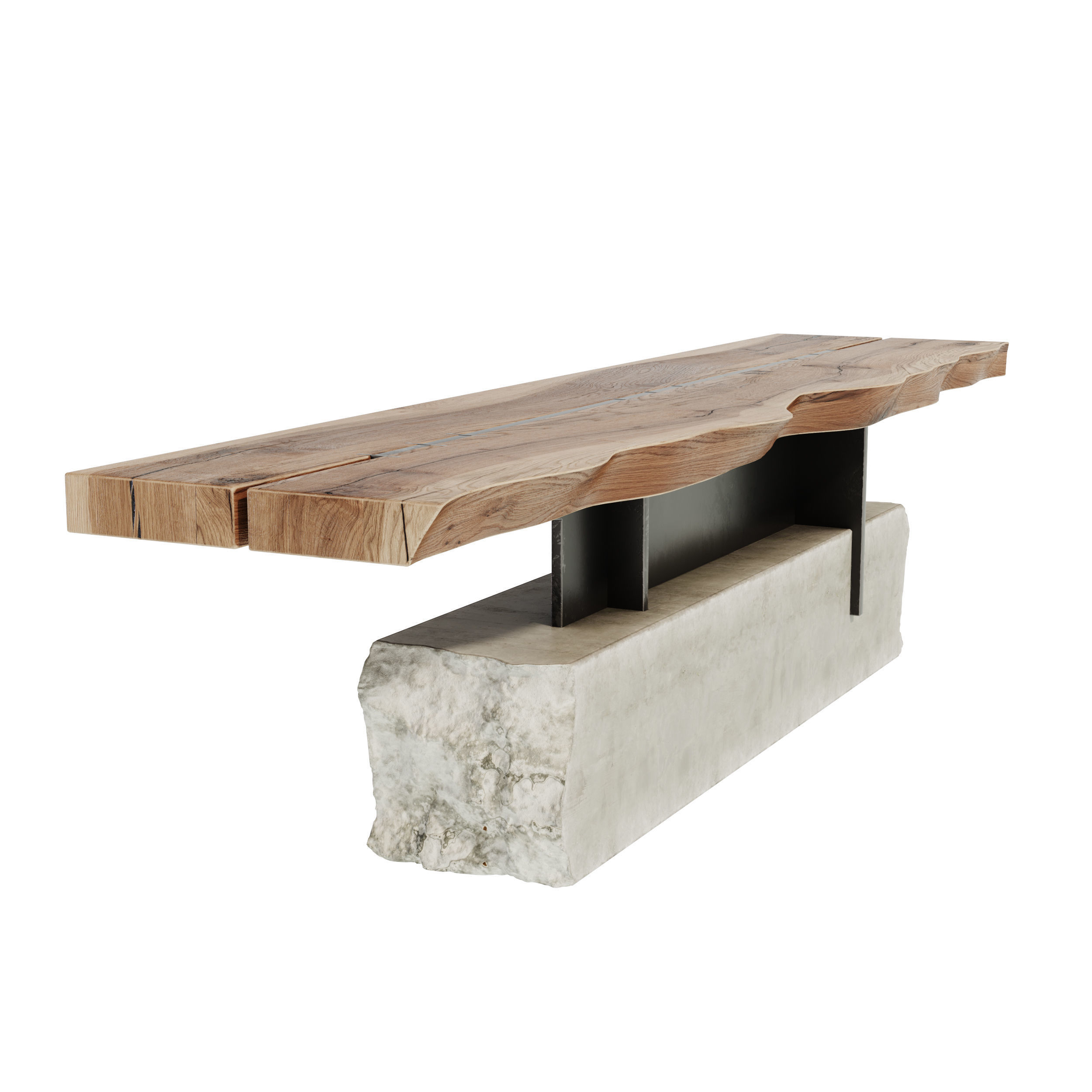 WOOD table 3D model_2