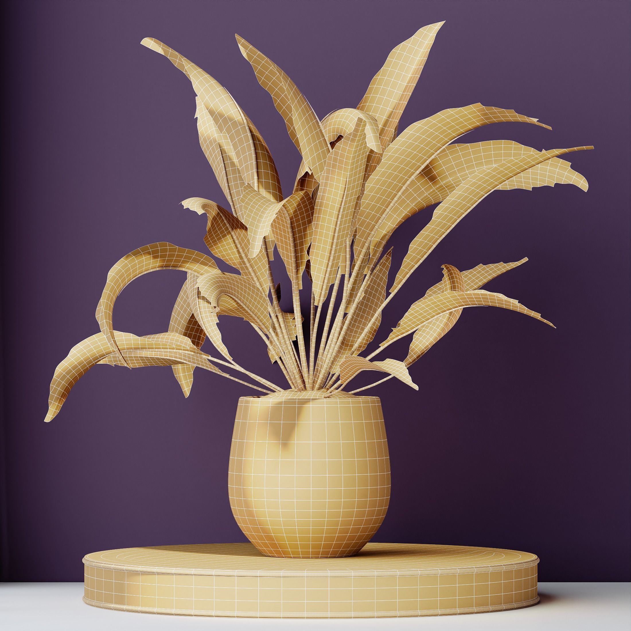 Plants Spathiphyllum Wallisii Bellini Peace Lily Domino Set02 3D model_4