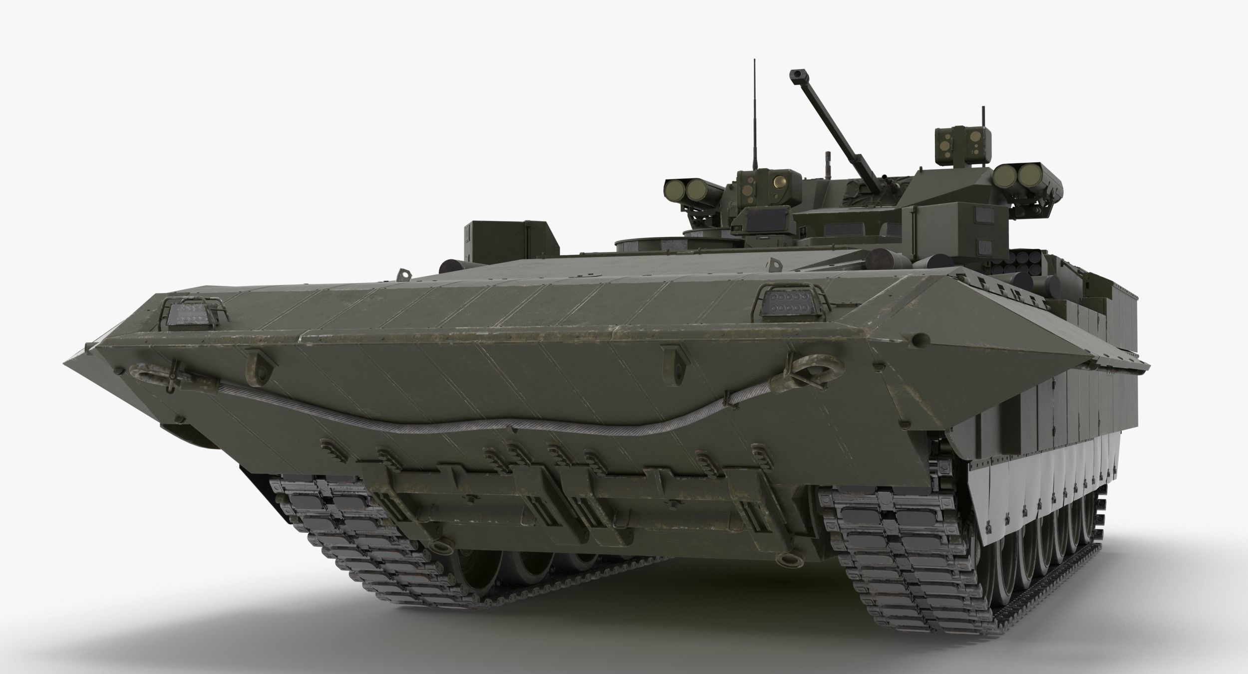 T-15 Armata Green Clean No Logo Low-poly 3D model_8