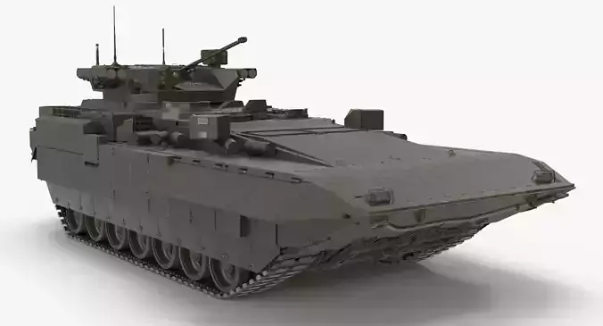 T-15 Armata Green Clean No Logo Low-poly 3D model