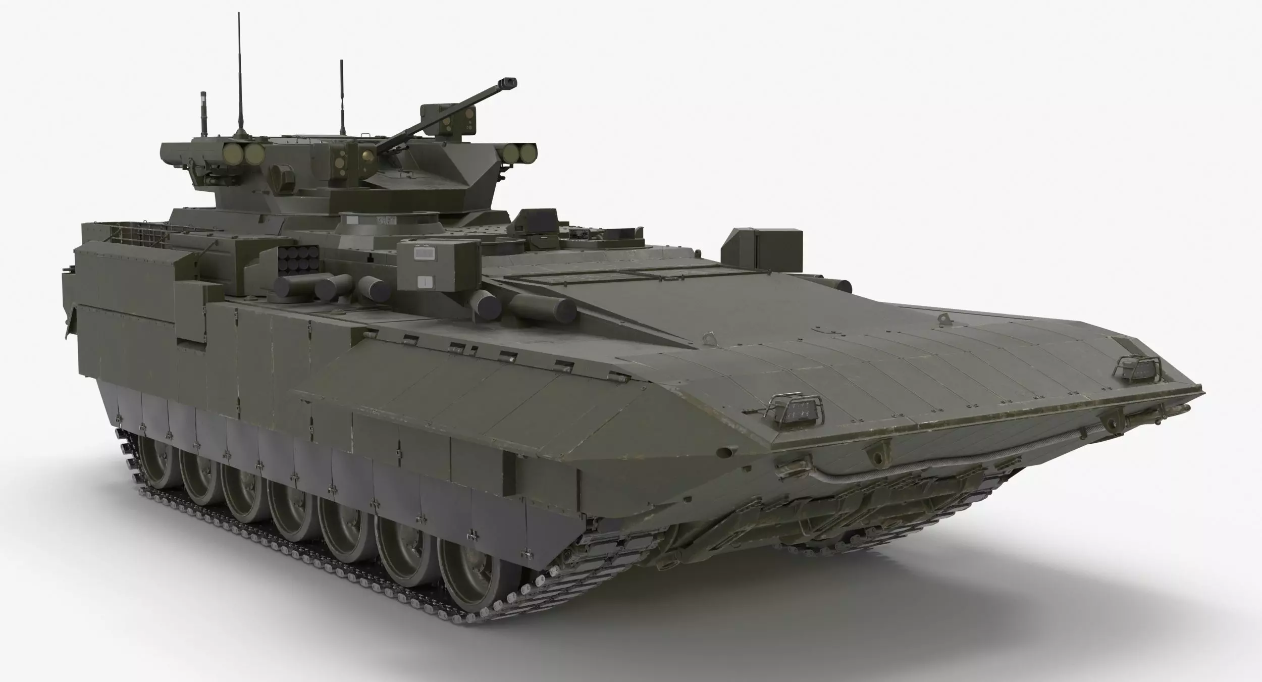 T-15 Armata Green Clean No Logo Low-poly 3D model_0