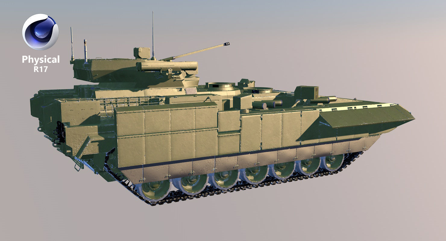 T-15 Armata Green Clean No Logo Low-poly 3D model_38