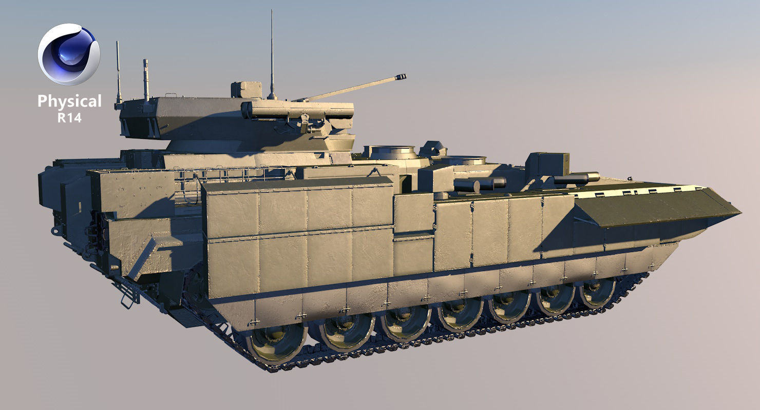 T-15 Armata Green Clean No Logo Low-poly 3D model_37