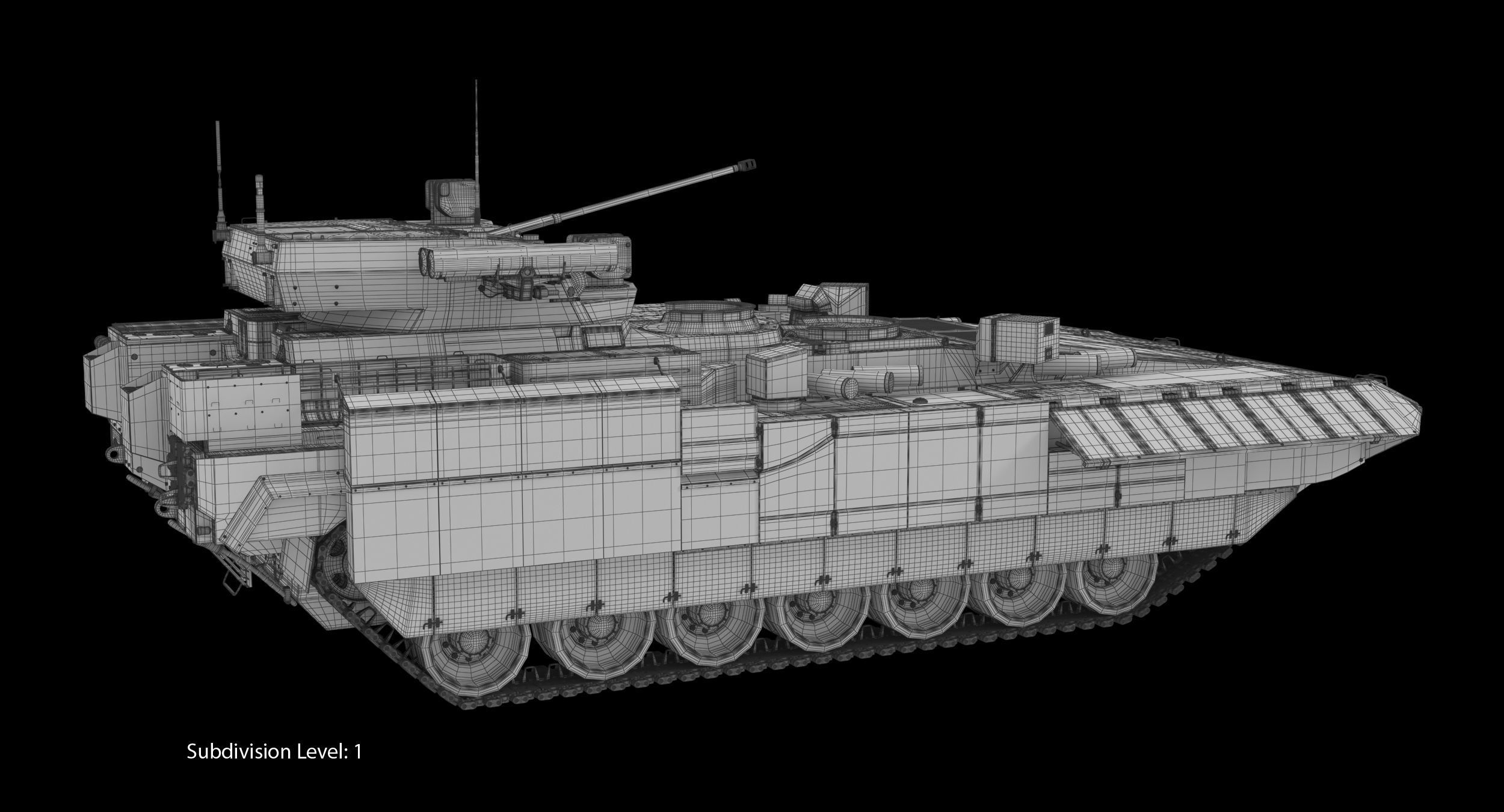 T-15 Armata Green Clean No Logo Low-poly 3D model_17